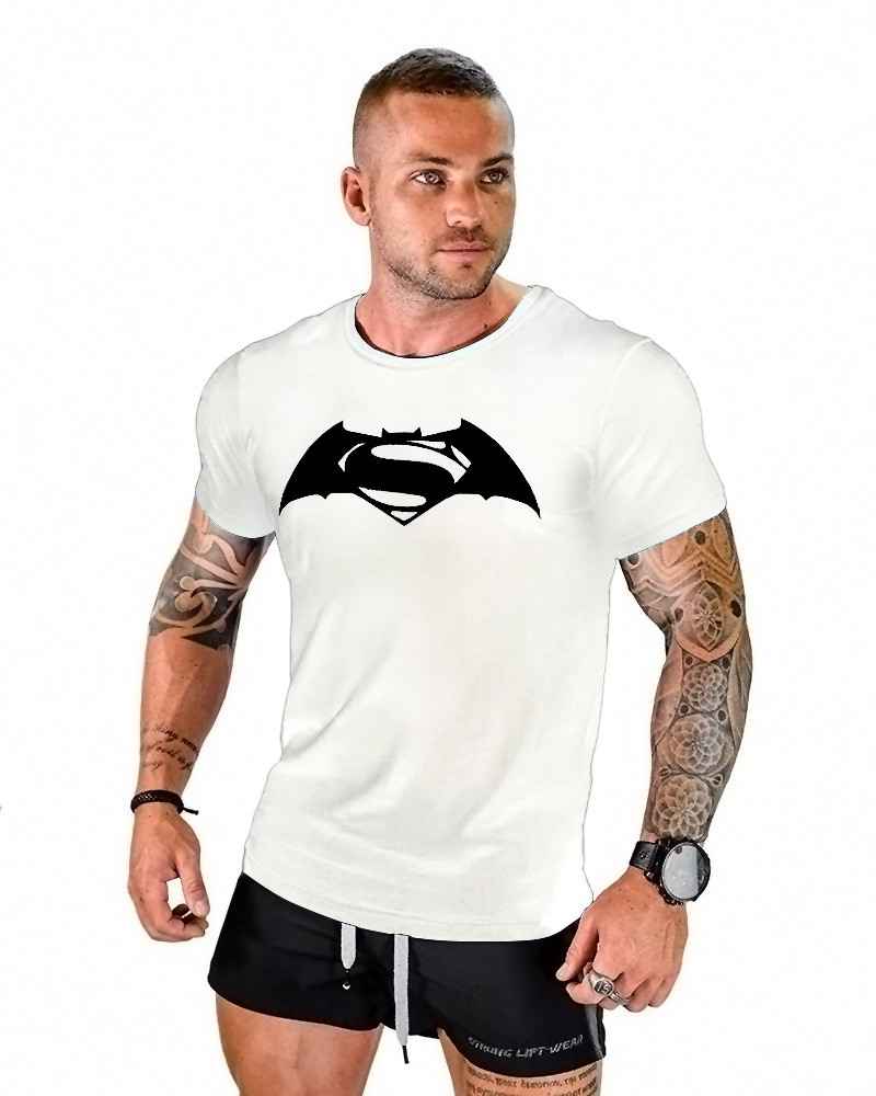 2018 Men Batman Fitness Muscle Bodybuilding Stringers Fitness T-shirt Tee Vest