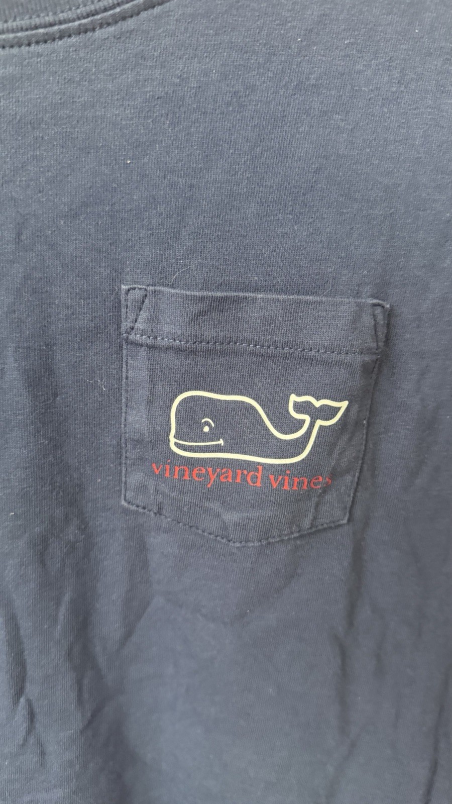 Vineyard Vines Happy Holidays 2016 Whale Graphic Pocket Long Sleeve Tee S