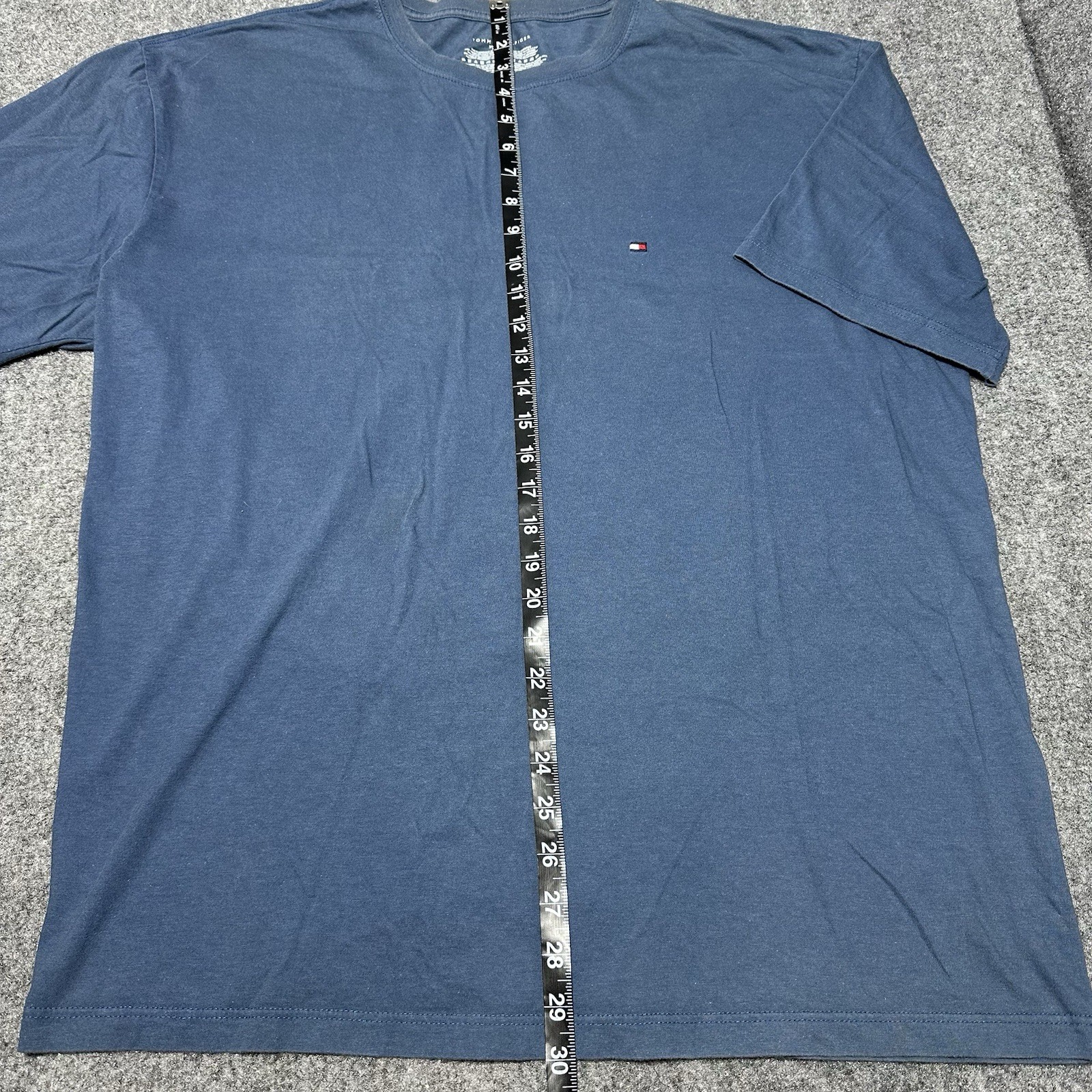 Tommy Hillfiger Classic Small Box Embroidered Logo Designer Men’s T-Shirt Sz XL