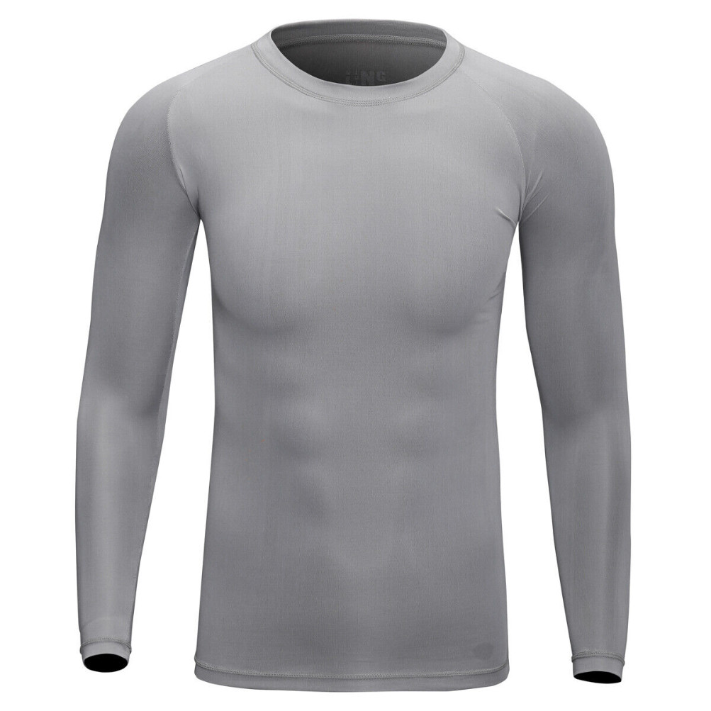 Men’s Sports Compression T Shirt Tight Fitness Gym Moisture Wicking Long Shirts