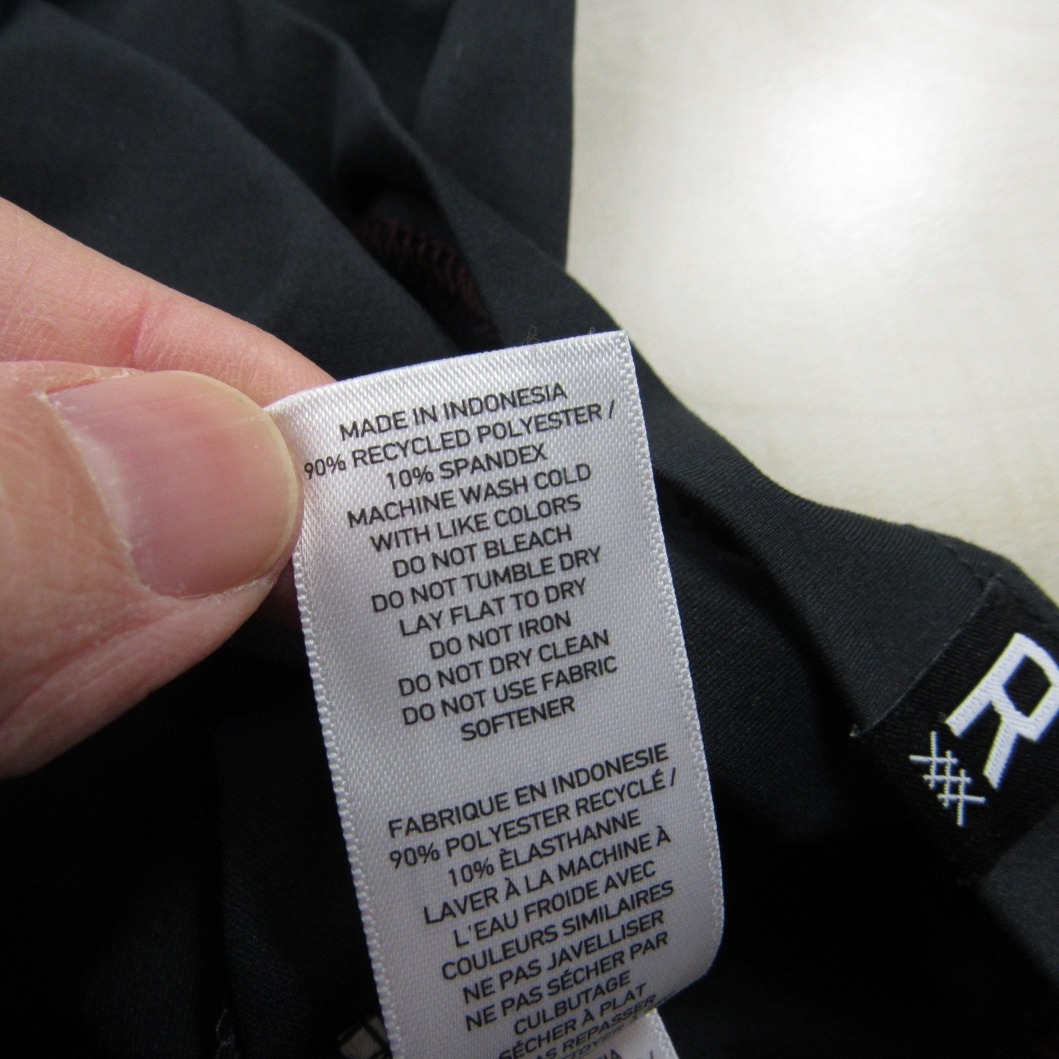 Rhone Shirt Mens Large Black Essentials Tech Performance Stretch Gym Training