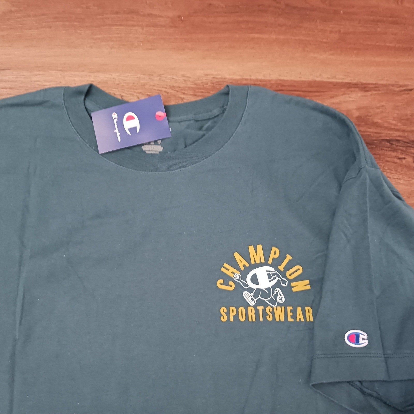 Champion Sportswear Mens Graphic T-Shirt Teal Green 3XB Big and Tall Cotton Tee
