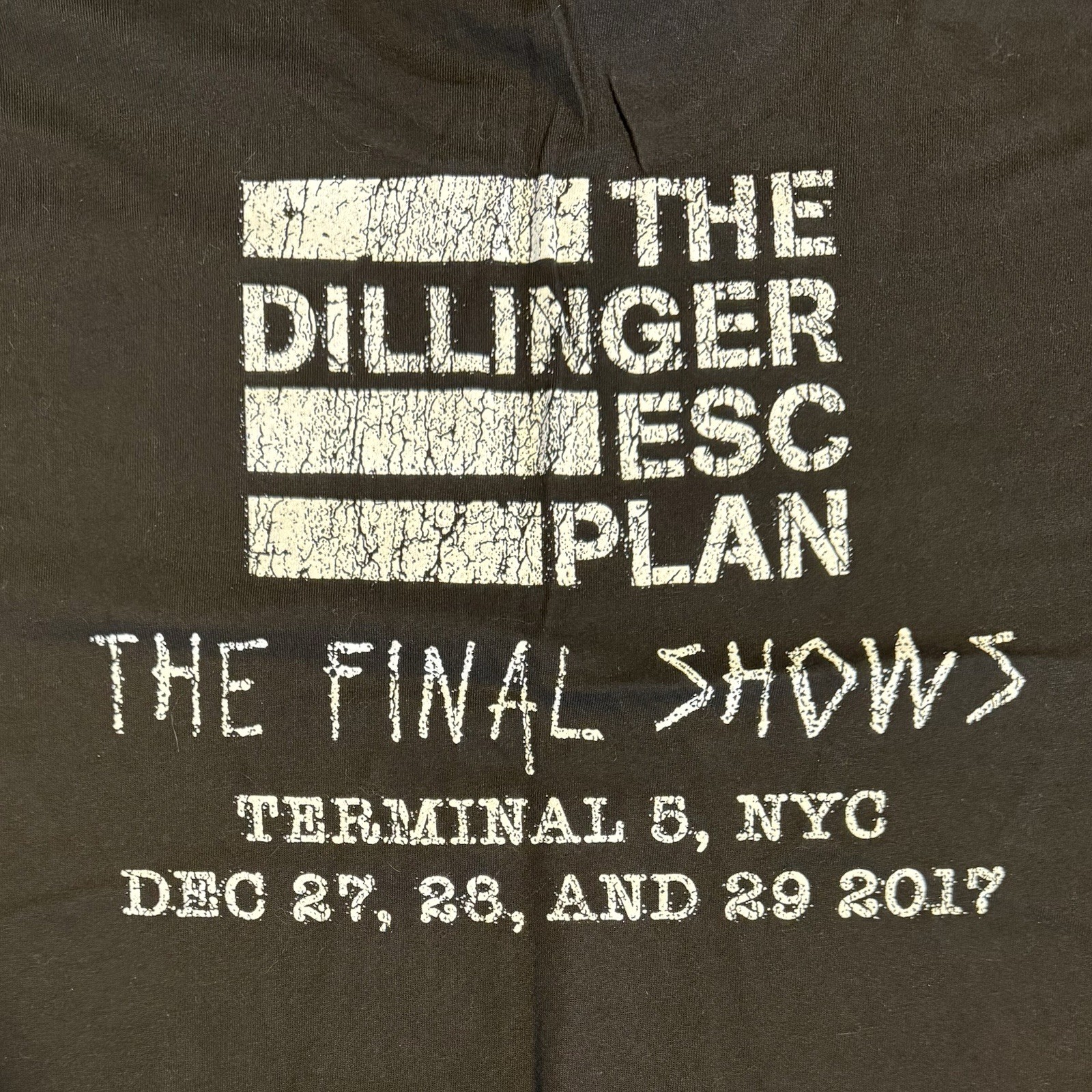 [RARE~2017] THE DILLINGER ESCAPE PLAN – ‘RIP 1997-2017’ – ‘FINAL SHOWS’ T-Shirt