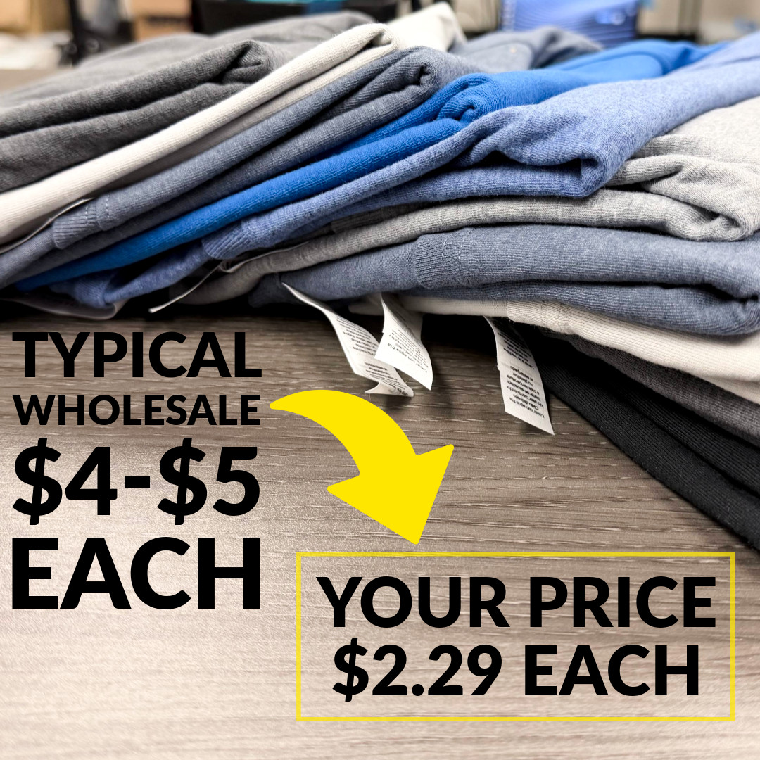 24 Blank T-Shirts Wholesale Bulk $2.29 Each Print Ready HTV DTF