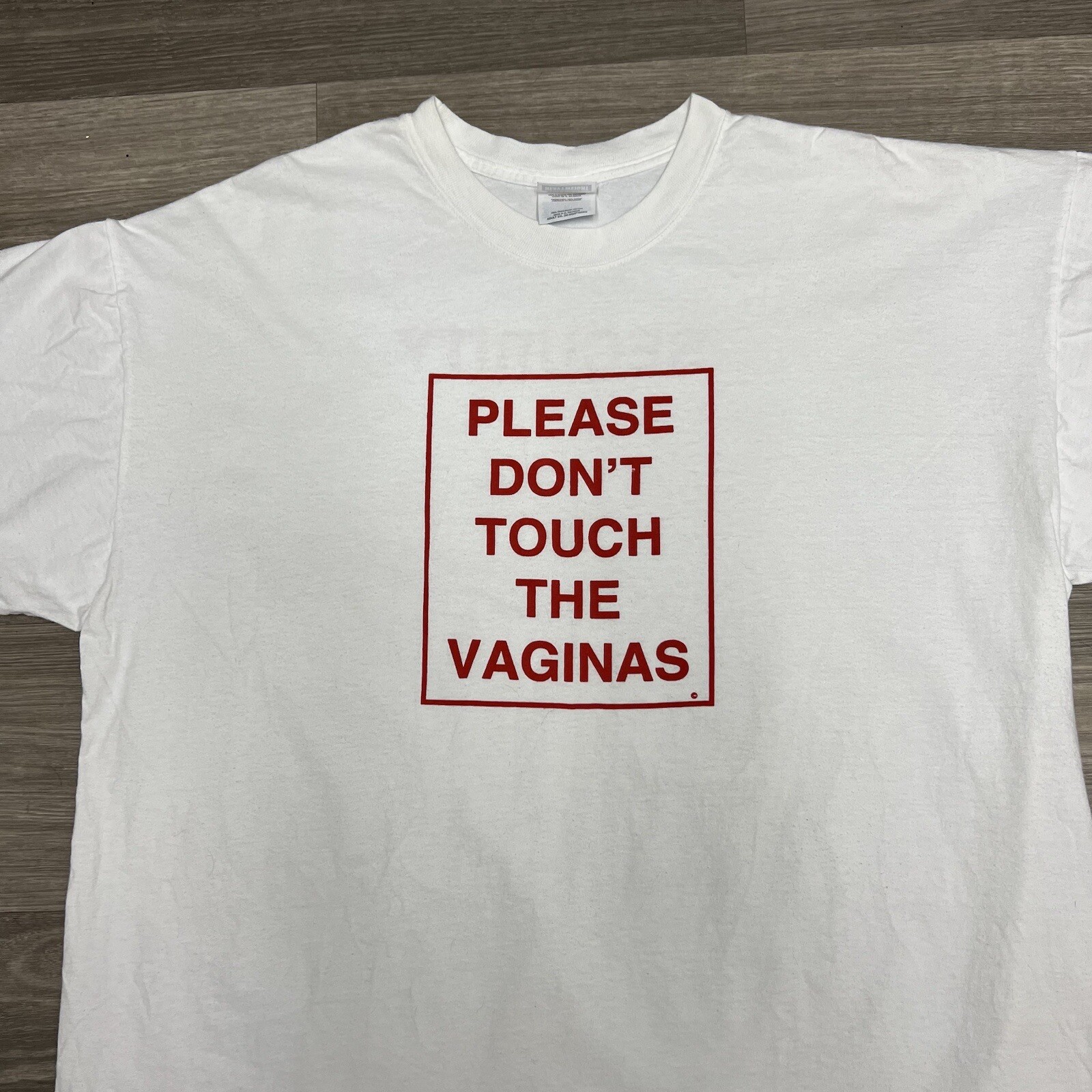 Vagina Security Parody Shirt Mens 2XL XL White Comedy Saying Meme Text Beer Bar