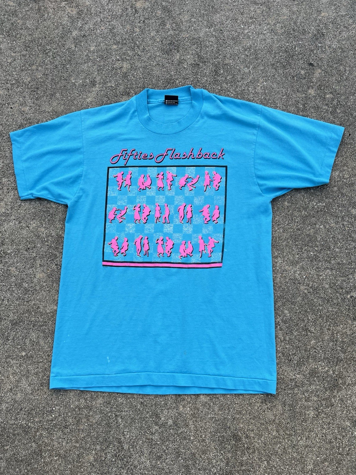 Vintage 90s Screen Stars Best Single Stitch Fifties Flashback T Shirt Blue L