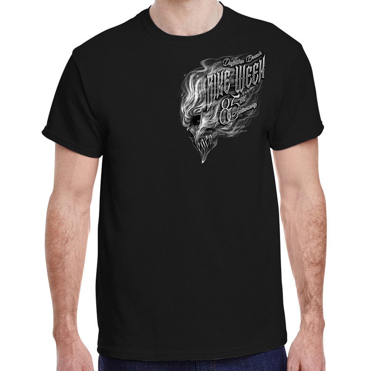 T-Shirt 2026 Bike Week Motorcycle Rally Smokin’ Skull No Harley