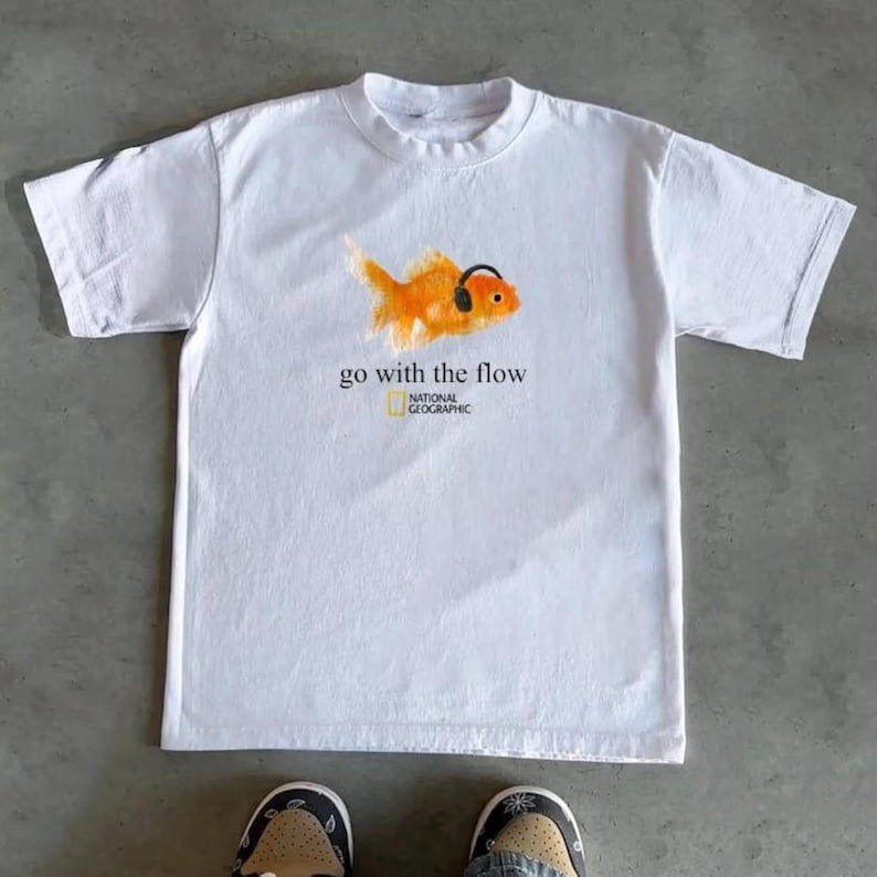 Go With The Flow Goldfish 90s T-Shirt