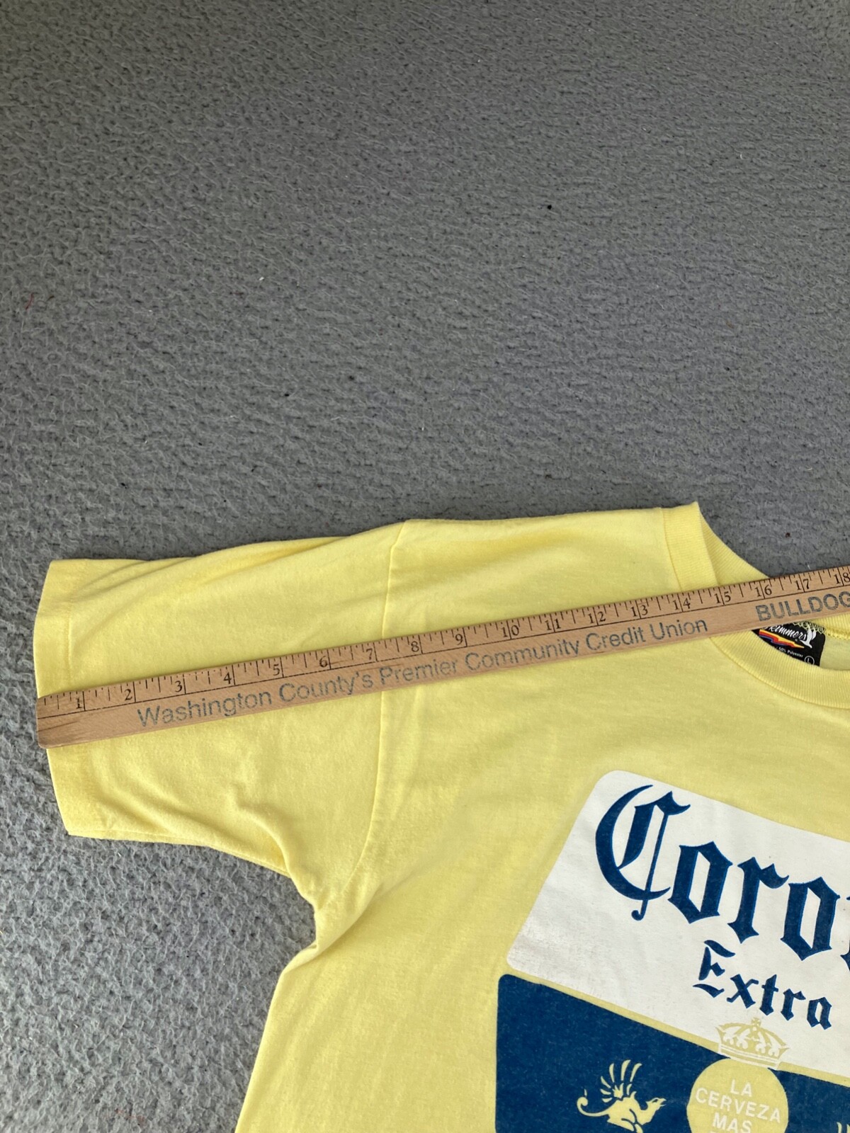Vintage Corona Extra Shirt Mens Small Yellow Imported Beer Alcohol Skimmers
