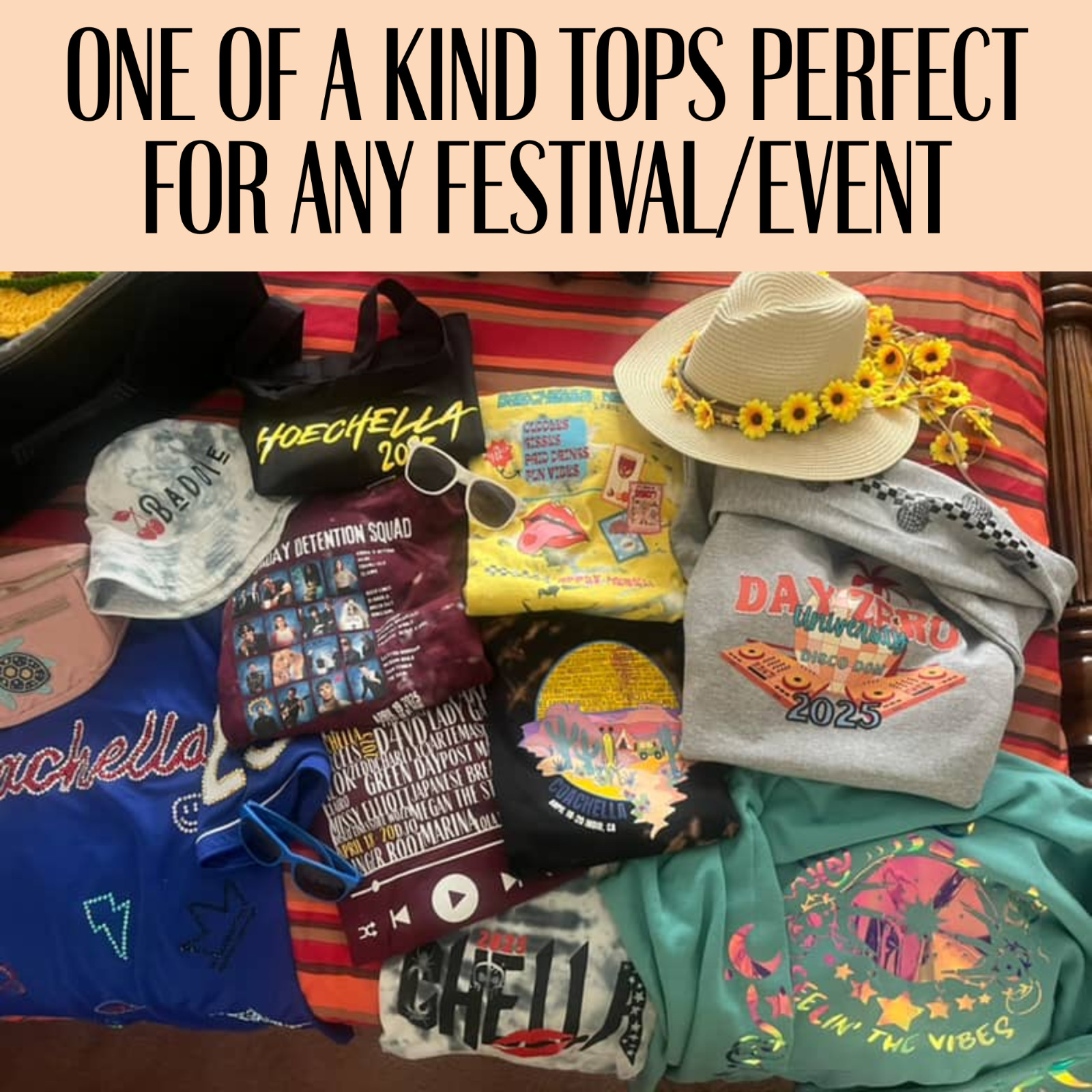 Personalized Custom Festival Attire | One of a Kind Shirt Tops Graphic Tees