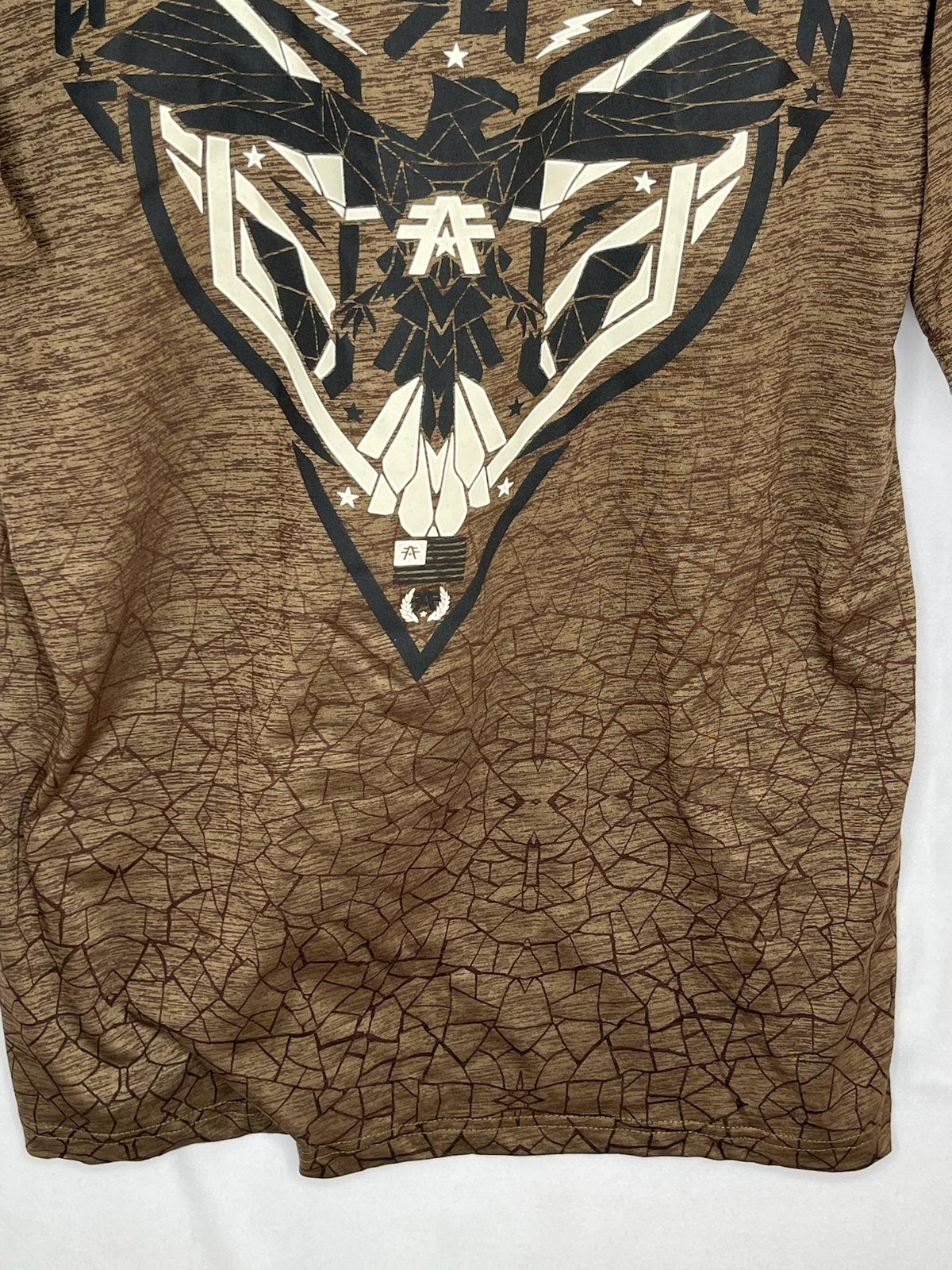American Fighter Shirt Mens 2XL Brown Hertford S/S Eagle Graphic Tee NEW