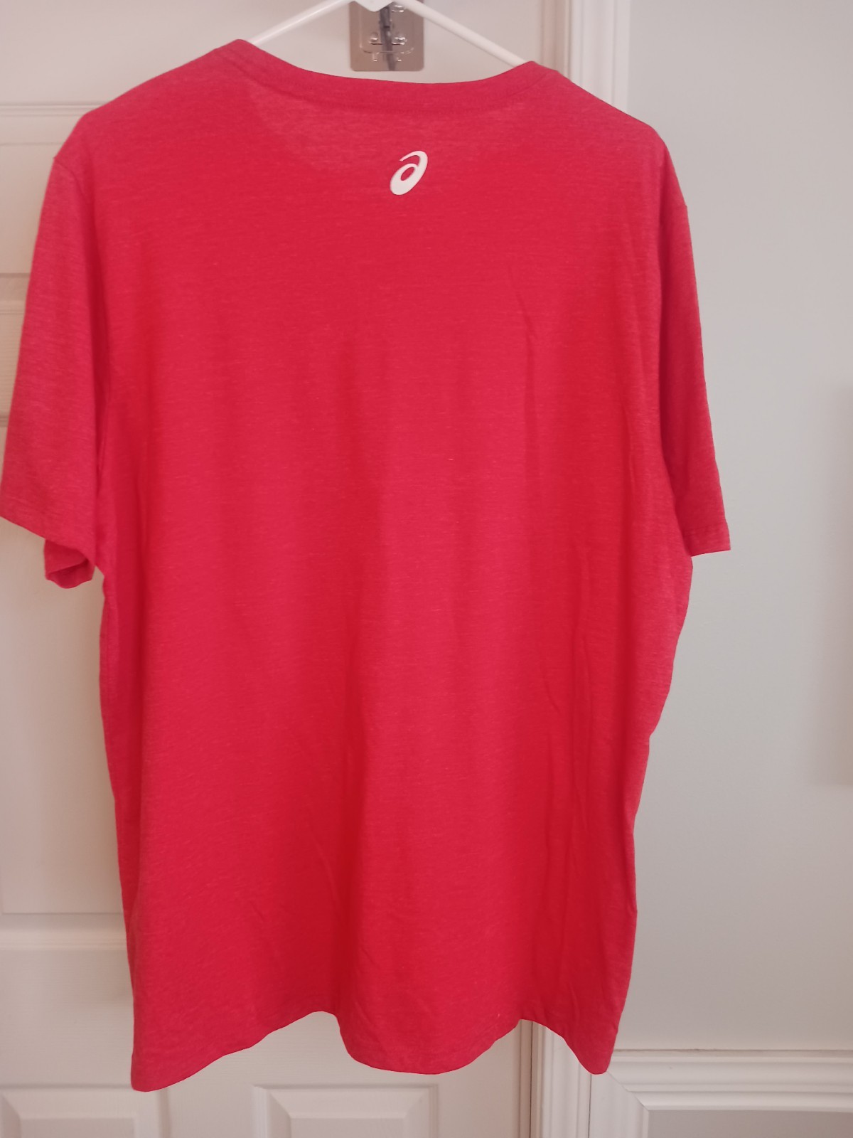 ASICS Athletic Tee Shirt Standout Fourth Red Short Sleeve Logo Men’s Size XL