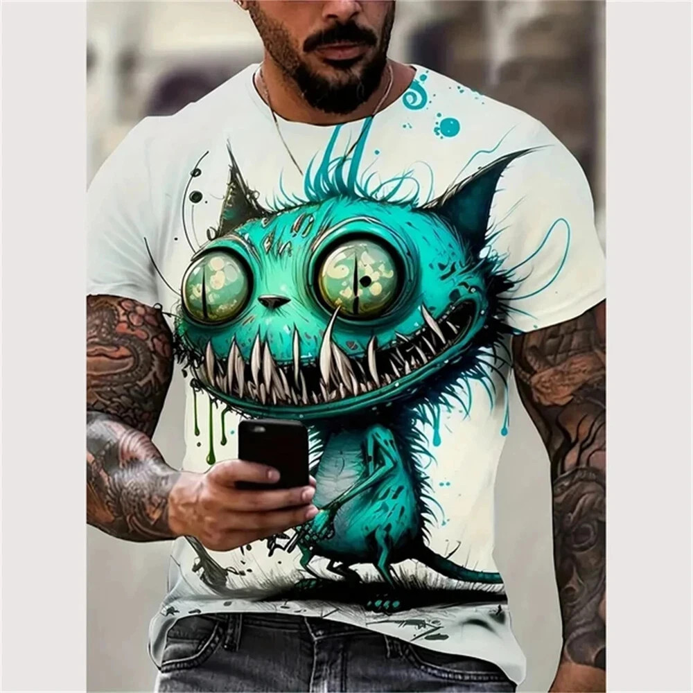 New Summer Men Vintage T-Shirt 3D Printed Funny Graphic Tops Tees Male T shirts