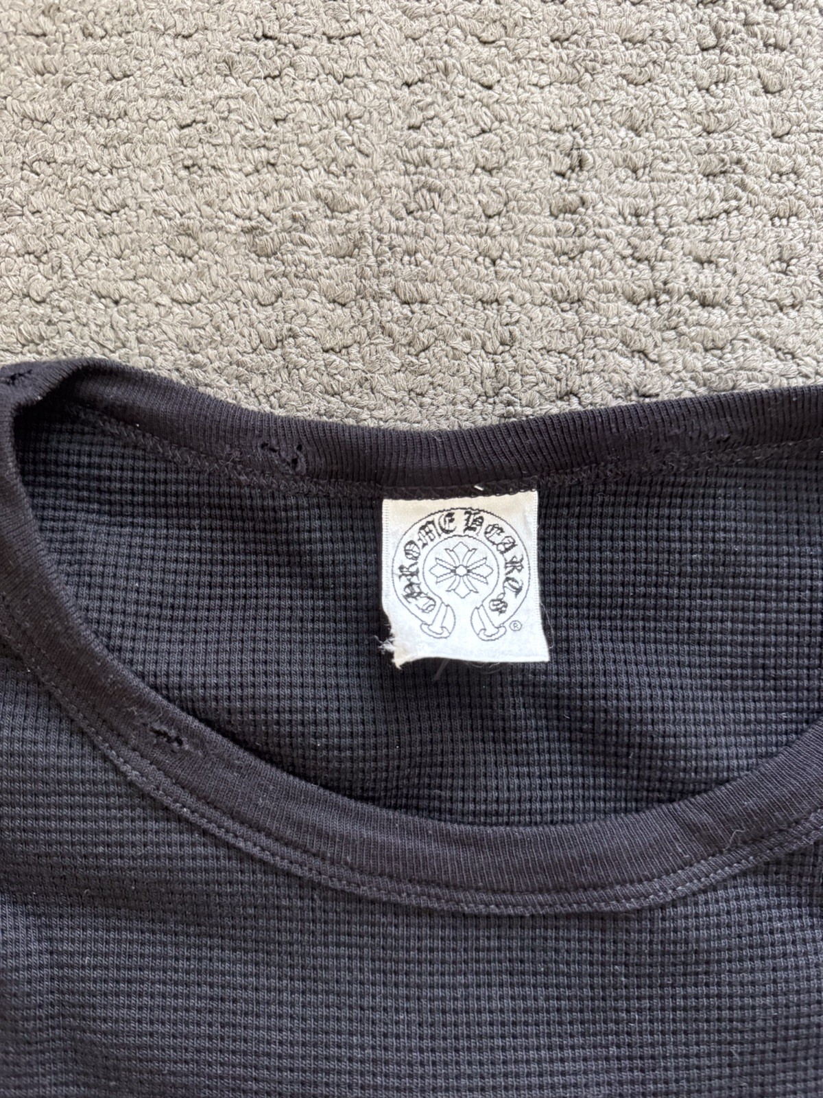 Chrome Hearts Vintage Thermal Long Sleeve Waffle Shirt