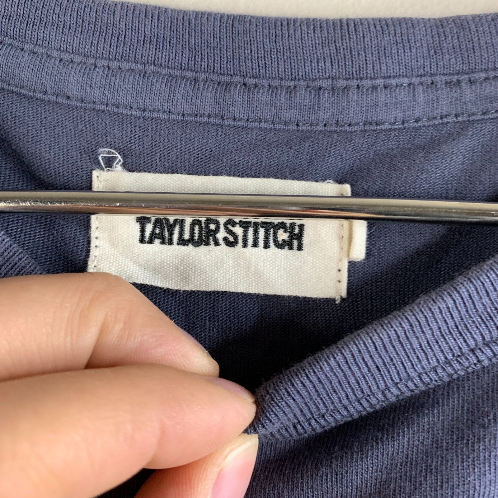 Taylor Stitch Cotton T-Shirt Men’s Size 40 Blue Short Sleeve Premium Tee