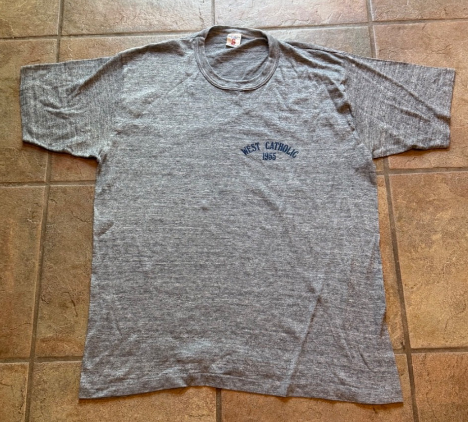 Vintage 50s West Catholic Pa 1955 T Shirt XL High school Athletic School Tee