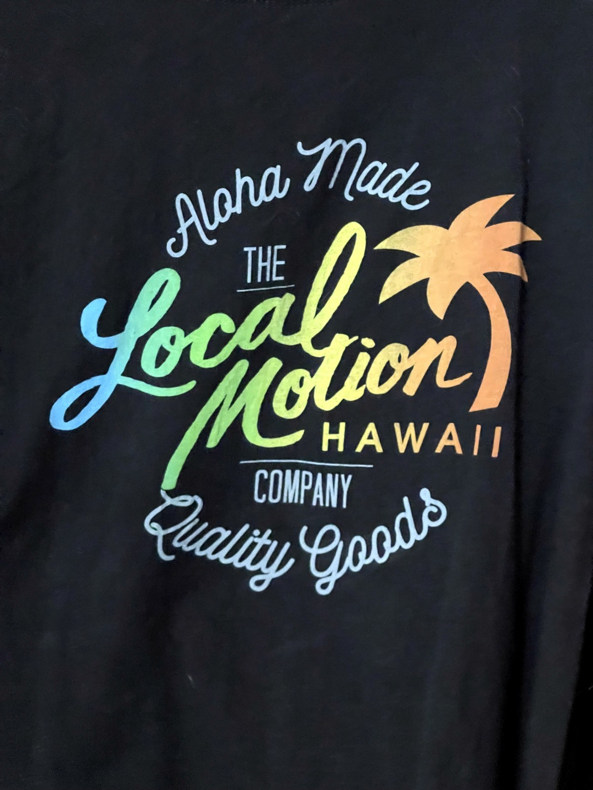 Men’s Black ALOHA MADE THE LOCAL MOTION HAWAII COMPANY T-Shirt Size 2XL 2X