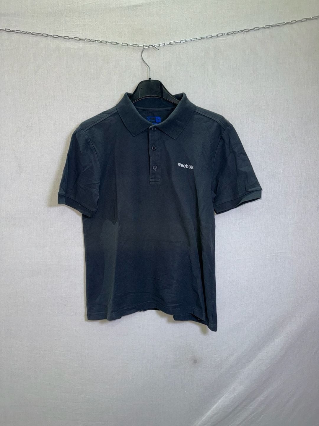 Reebok Elements Short Sleeve Cotton Polo Shirt in Midnight Navy