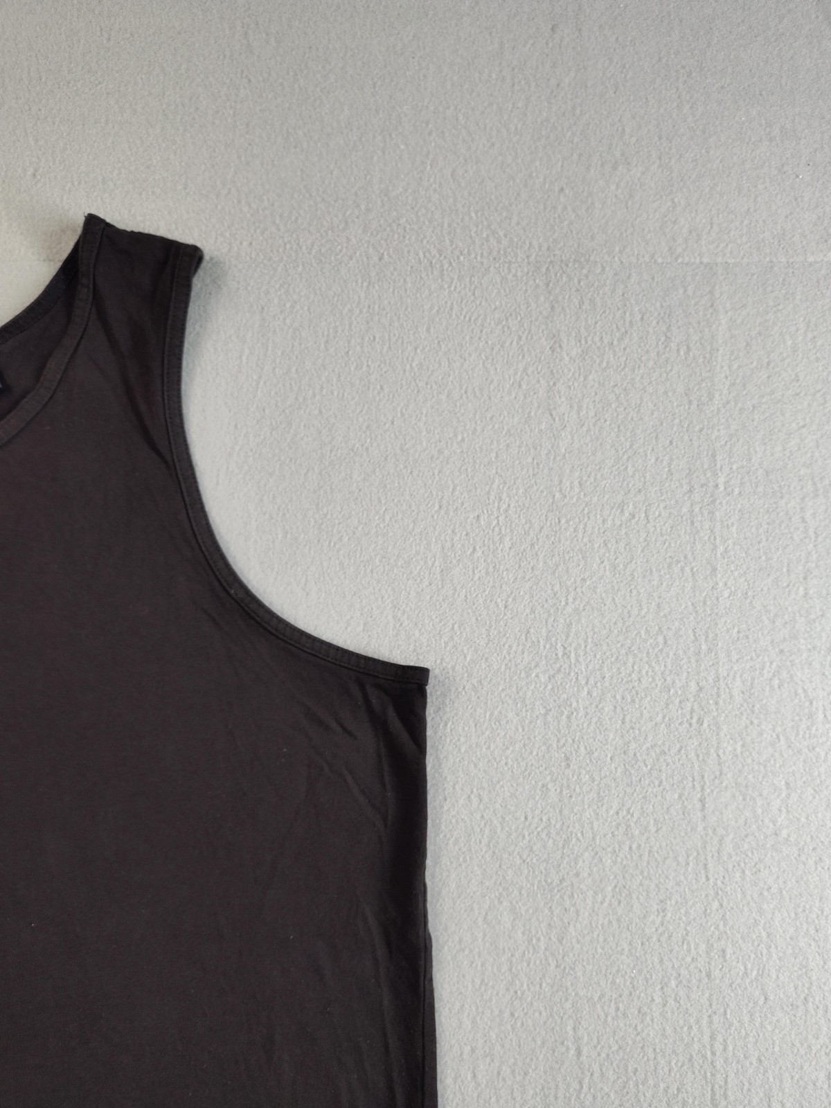 Basic Editions Tank Top Shirt Mens XL Black Sleeveless 100% Cotton Casual