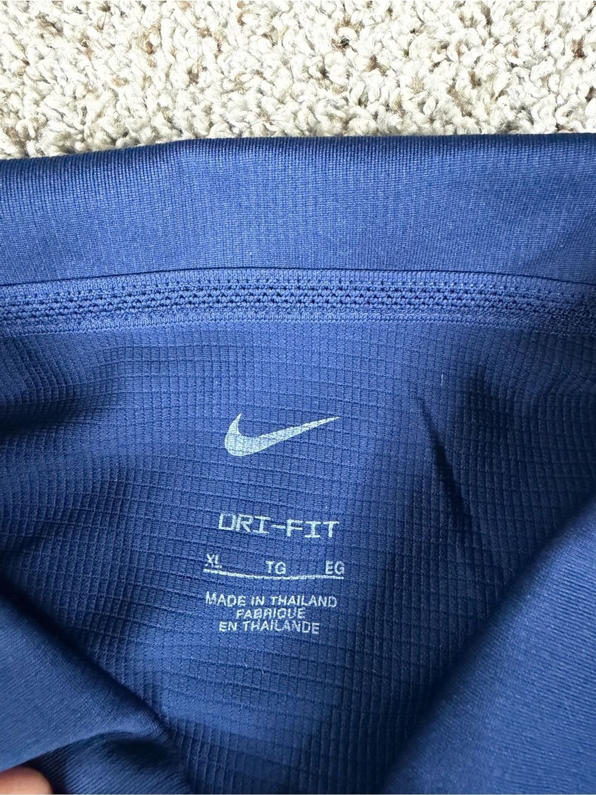 Nike Dri-FIT Polo Shirt in navy blue, men’s size XL.