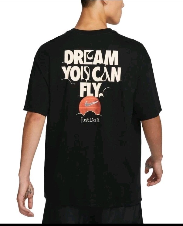 Nike Max90 Just Do It Dream You Can Fly Men XL Basketball Black Shirt