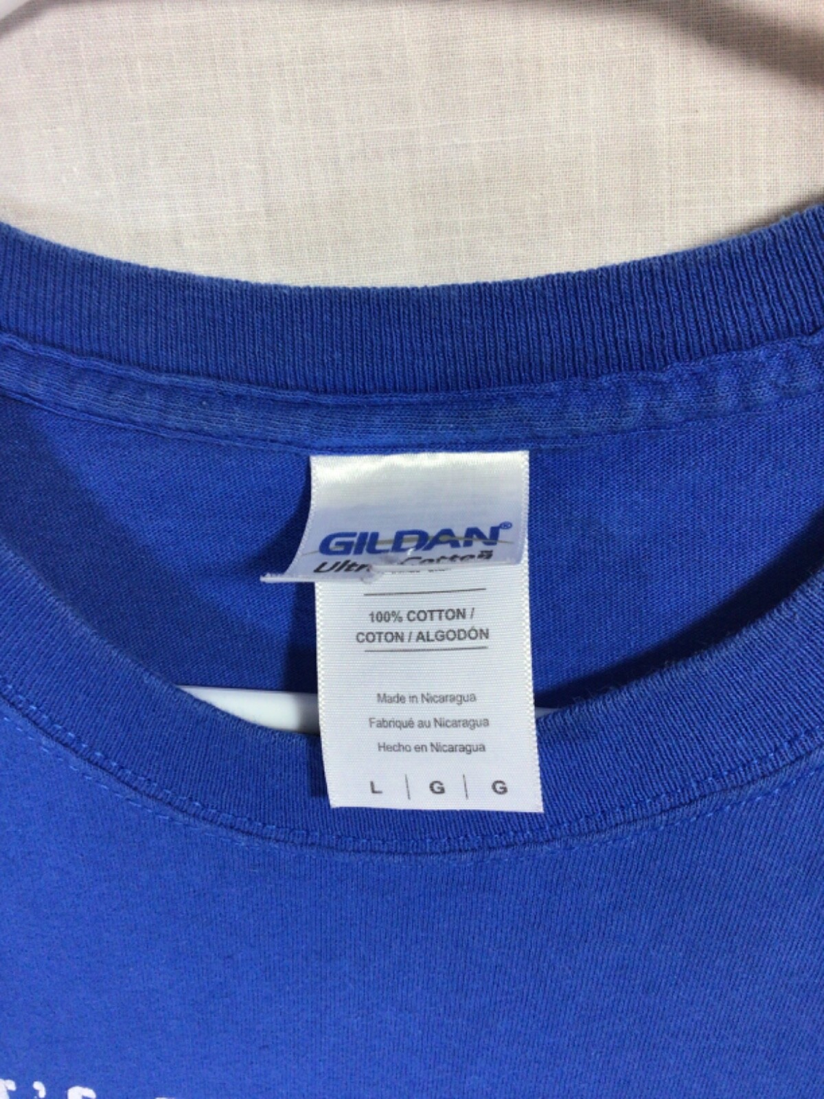 Bahamas Nassau (Fish) Blue Large Cotton T Shirt T17