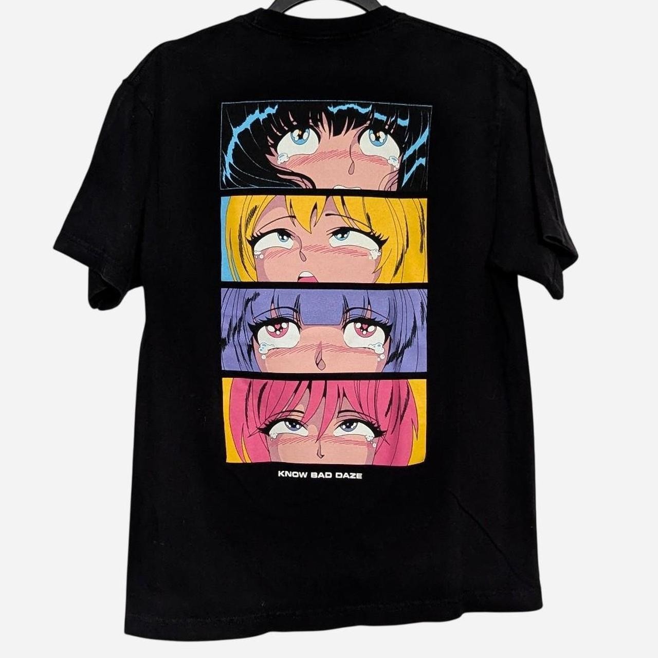 Know Bad Daze Retro 90s Anime “Crying Eyes” Stacked Panel Graphic Tee