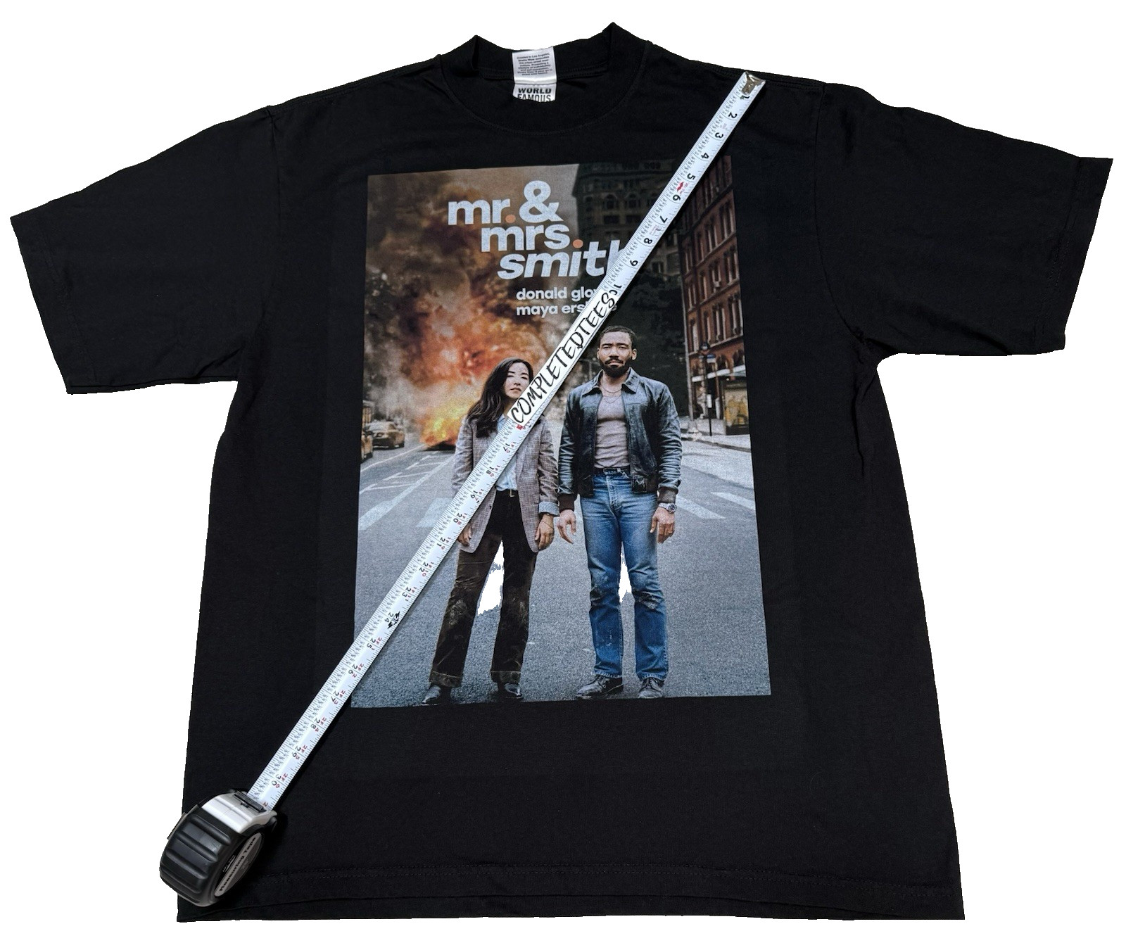 Mr. & Mrs. Smith shirt Large Donald Glover Maya Erskine RAP BOOT