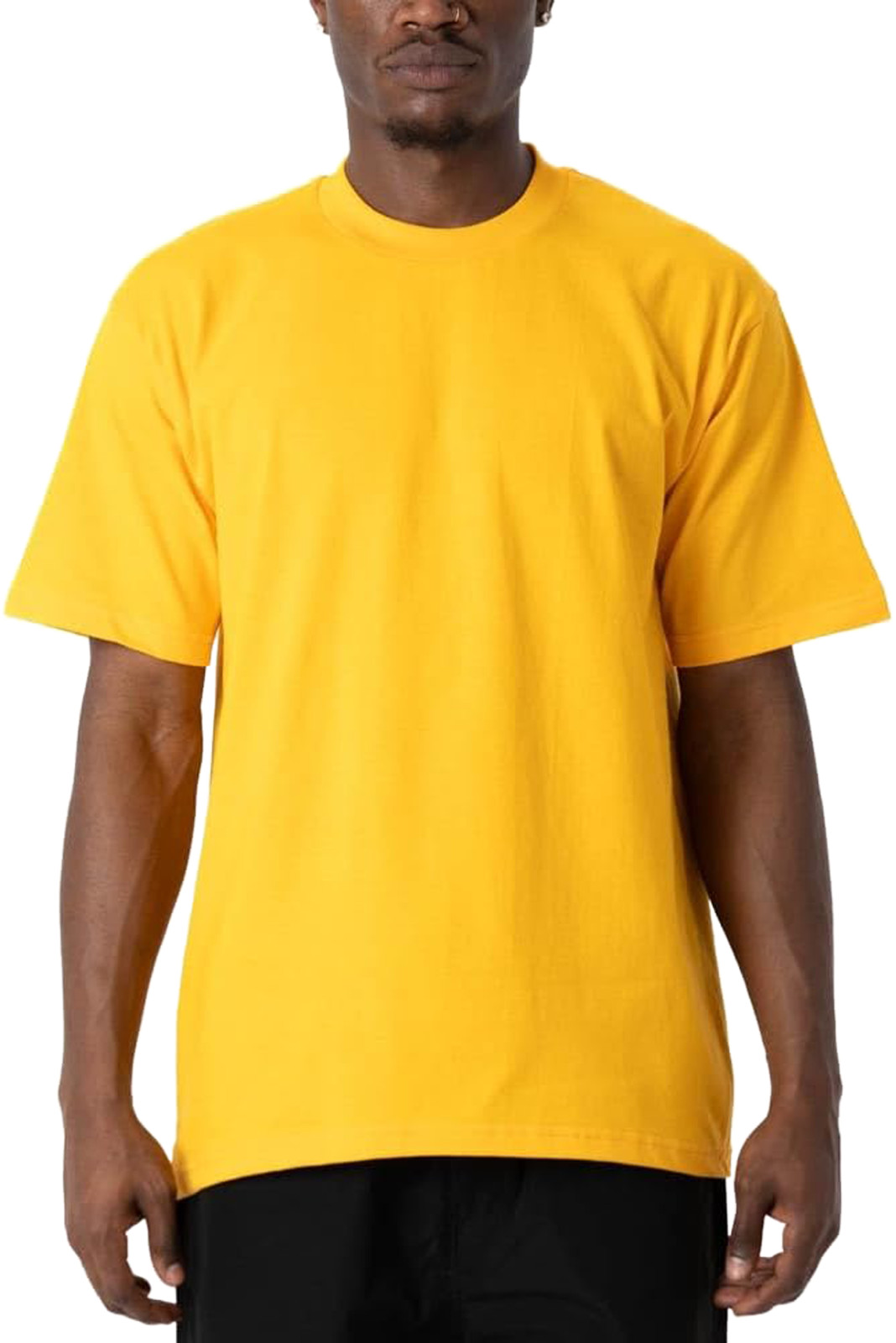 Pro Club Men’s Heavyweight T-Shirt Crew Neck Plain Blank Short Sleeve Tee All Si
