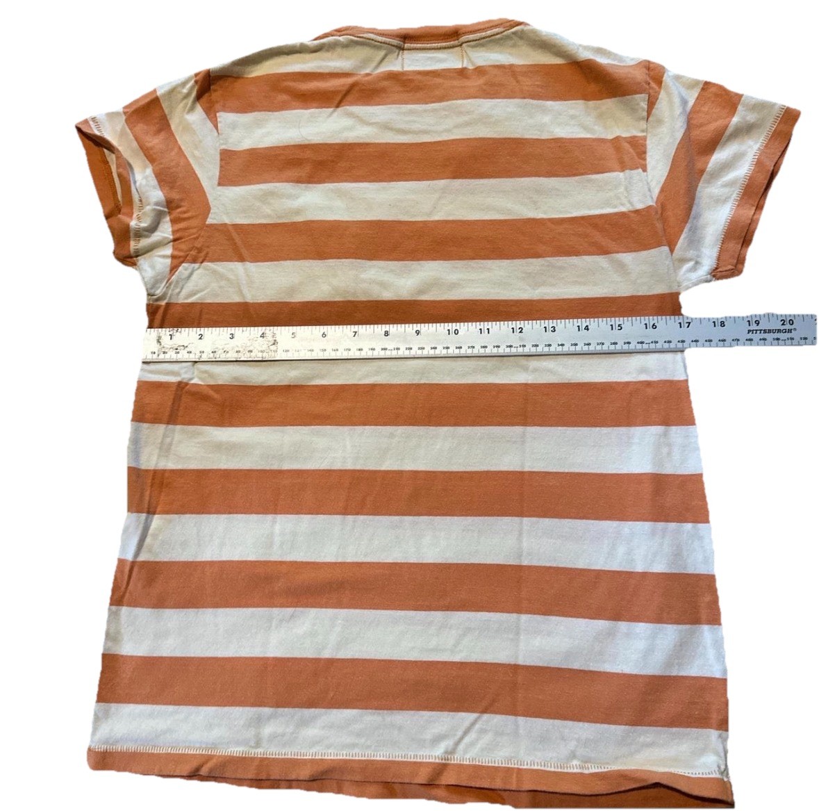 LEVIS VINTAGE CLOTHING LVC 1940’S SPLIT HEM T-SHIRT STRIPE Orange White Size S