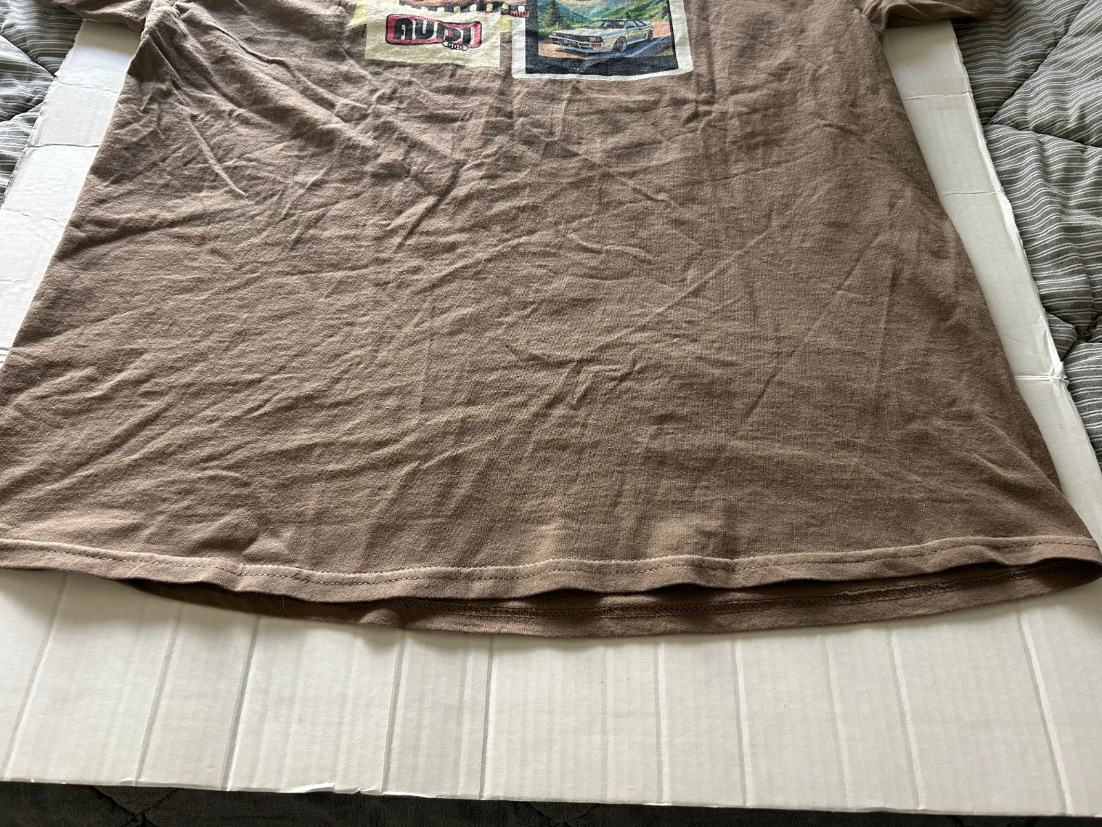 AUDI QUATTRO MZM SIZE XL BRN SHORT SLEEVE T-SHIRT. SEE DESCRIPTION