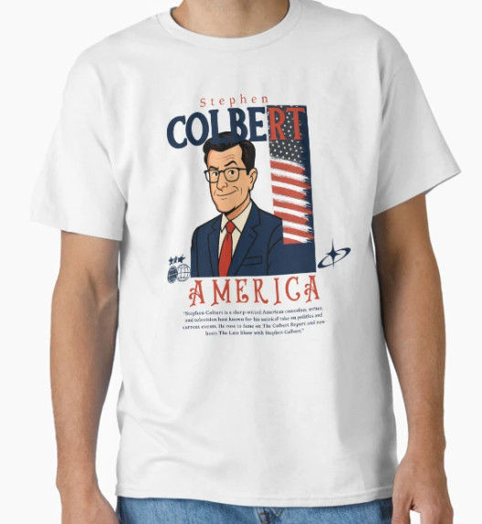 Stephen Colbert T-Shirt Design – Satire Icon Classic T-Shirt