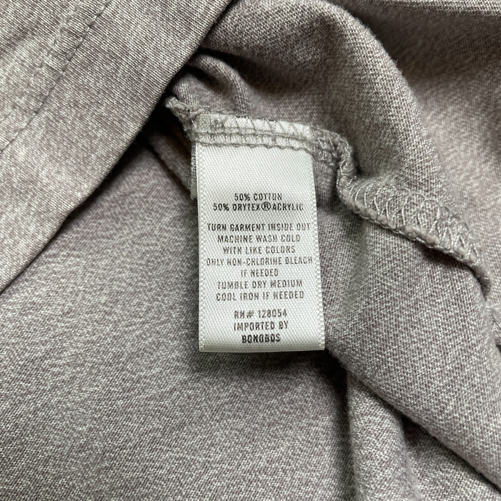 Bonobos Slim Fit T-Shirt Men Large Gray Long Sleeve Crew Neck Casual Outdoor Tee