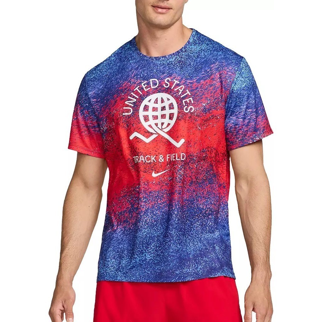 Nike Men’s Dri-FIT Running T-Shirt USA Miler FJ3411-635 Track Size Large NWT