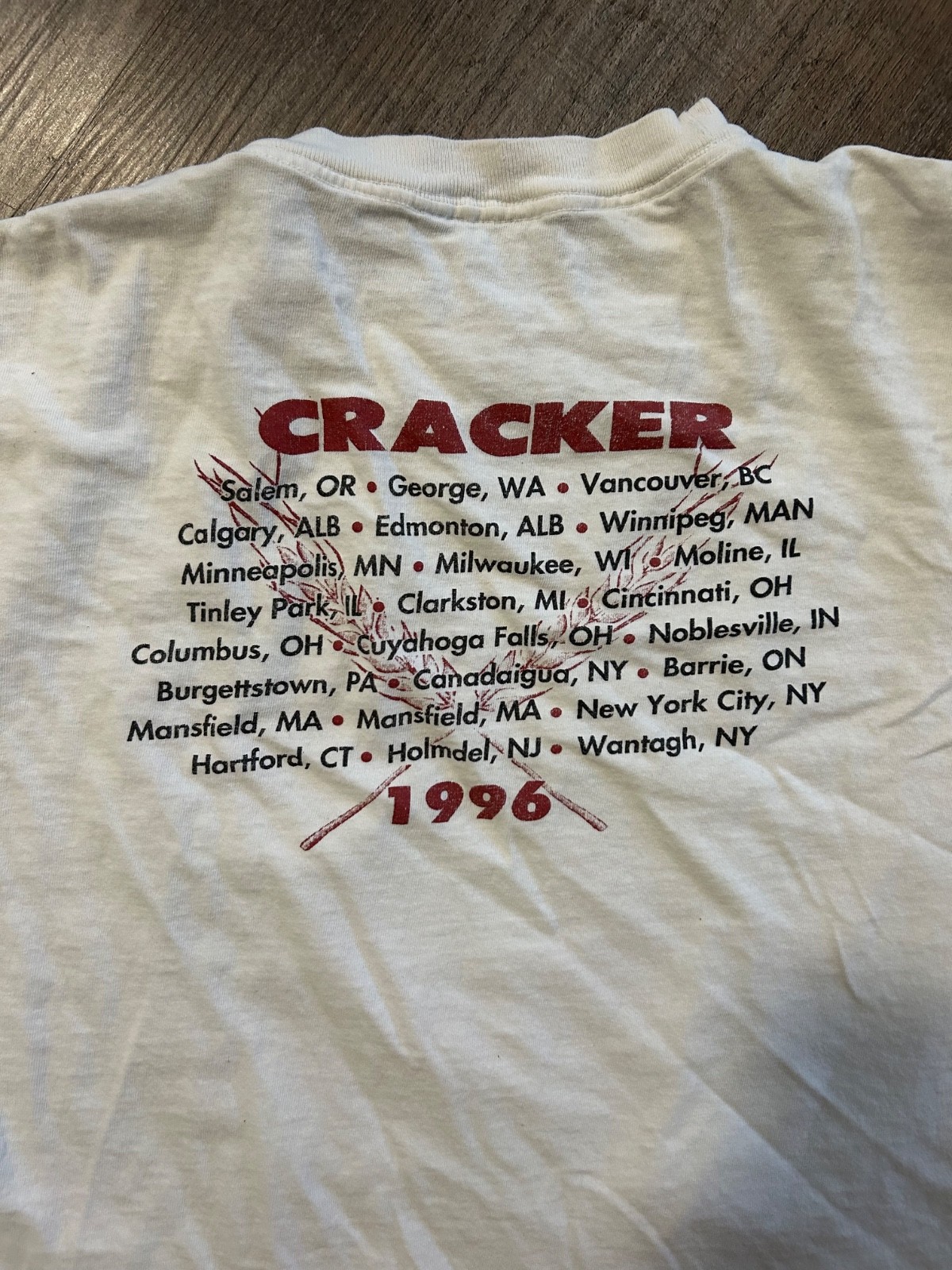 Cracker The Golden Age 1996 true vintage white single stitch t-shirt XXL 2XL