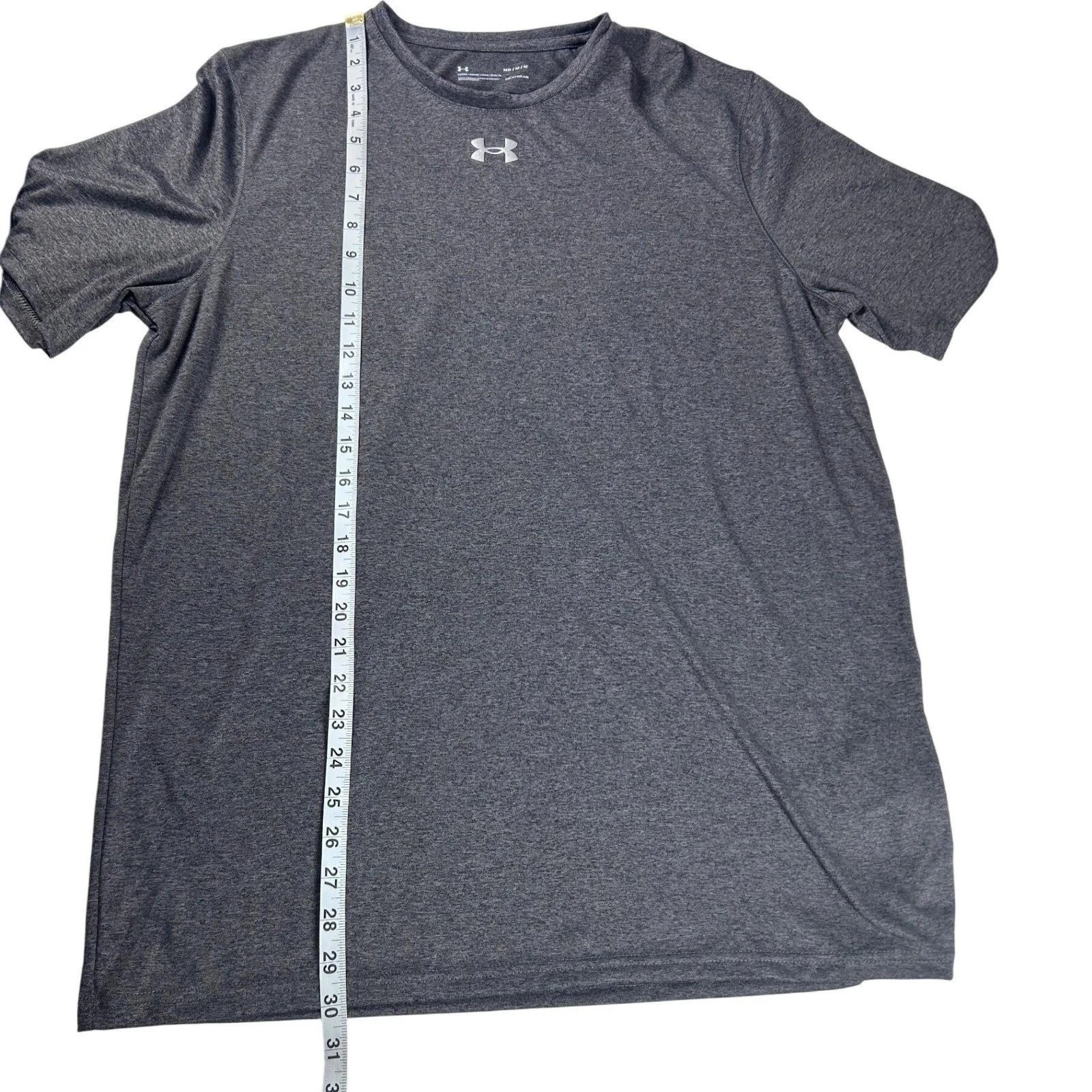 LOT 2 Under Armour Mens Locker Tee 2.0 SS Carbon Heather Gray Size Medium NWT