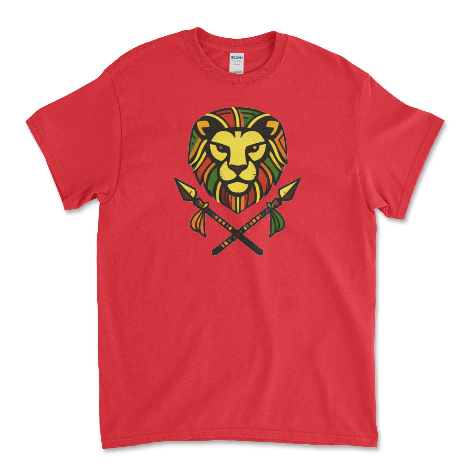 Custom T-Shirt African Lion/ Unisex Soft Style T-Shirts, Gildan Heavy- Cotton