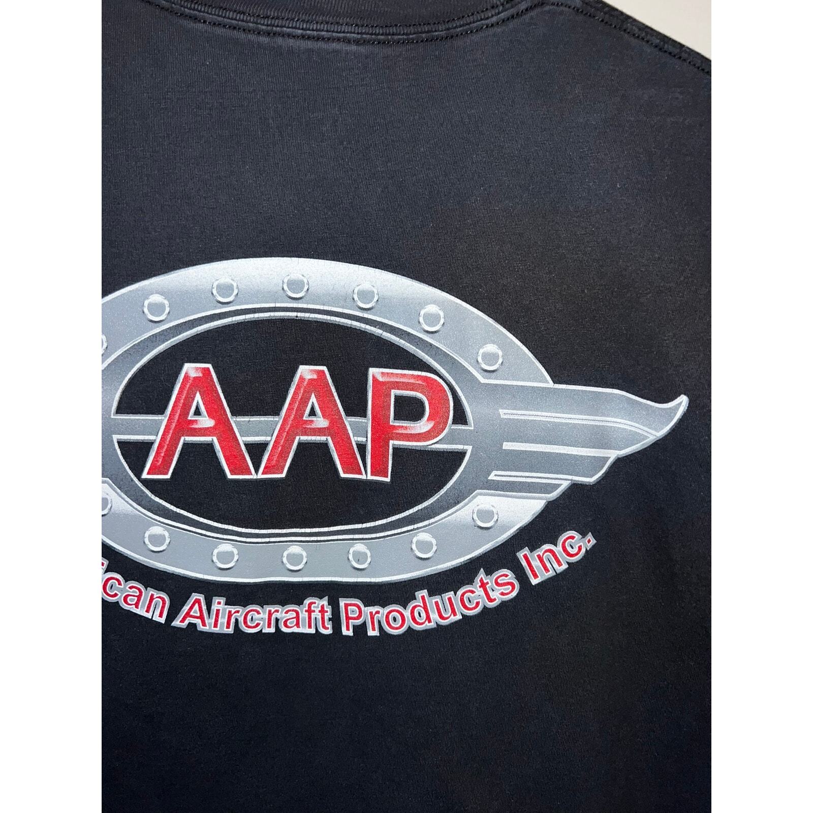 Y2K AAP American Aircraft Products Inc Logo Shirt 2000s XL X-Large