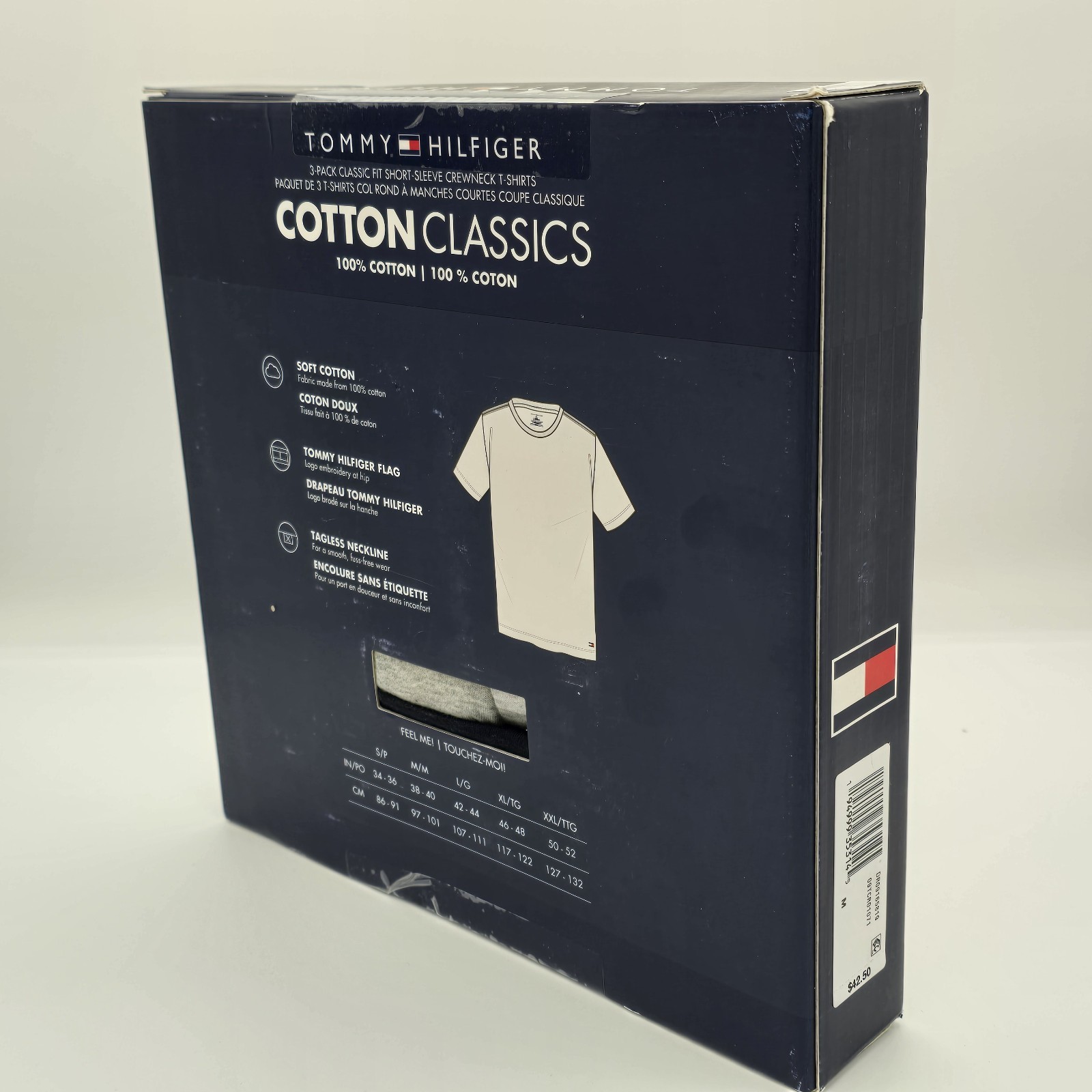 Tommy Hilfiger Men’s 3-Pack Cotton Classics Crewneck Undershirt DR09163337 NWT