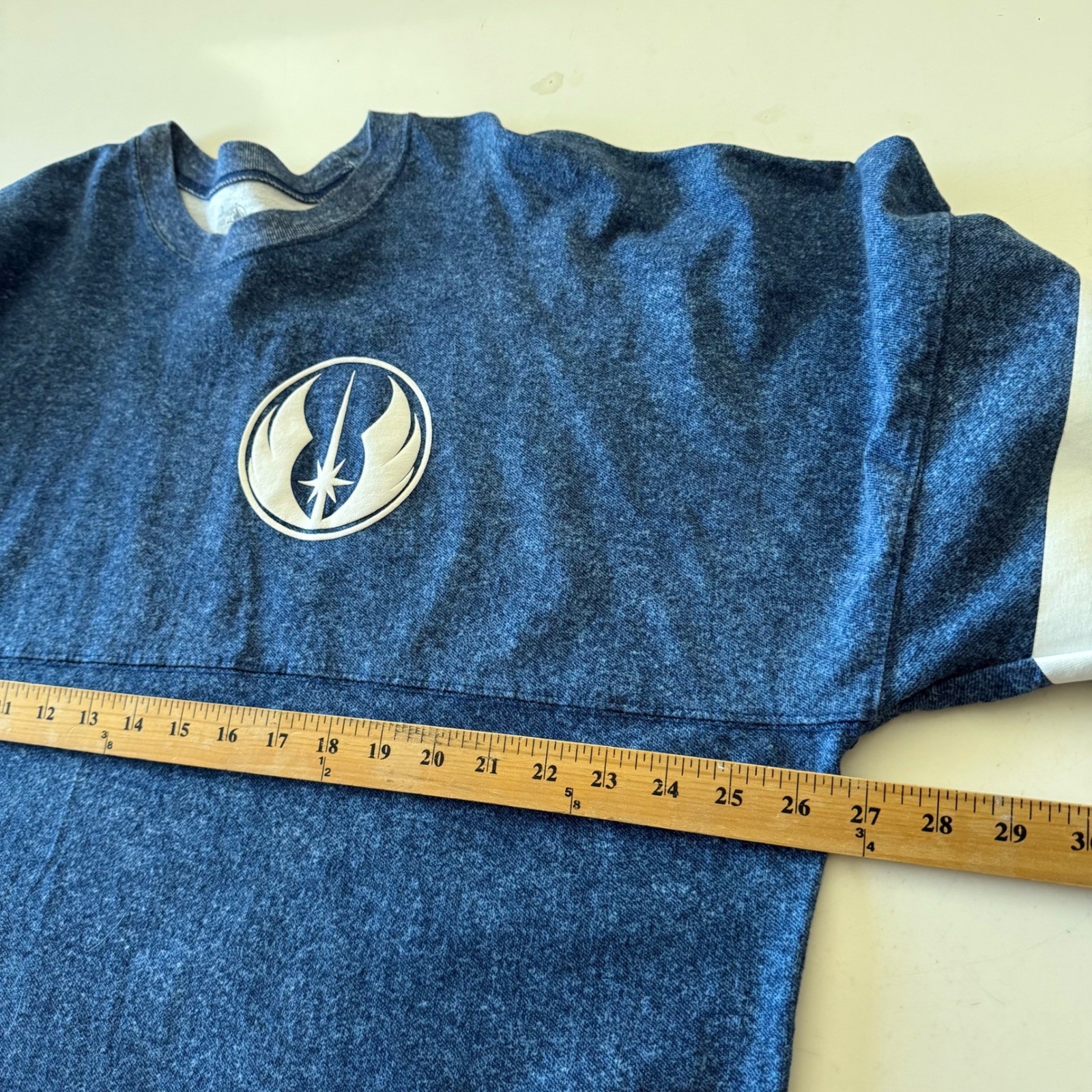 Disney Star Wars Spirit Jersey Skywalker Academy Blue Acid Wash Mens XL Shirt