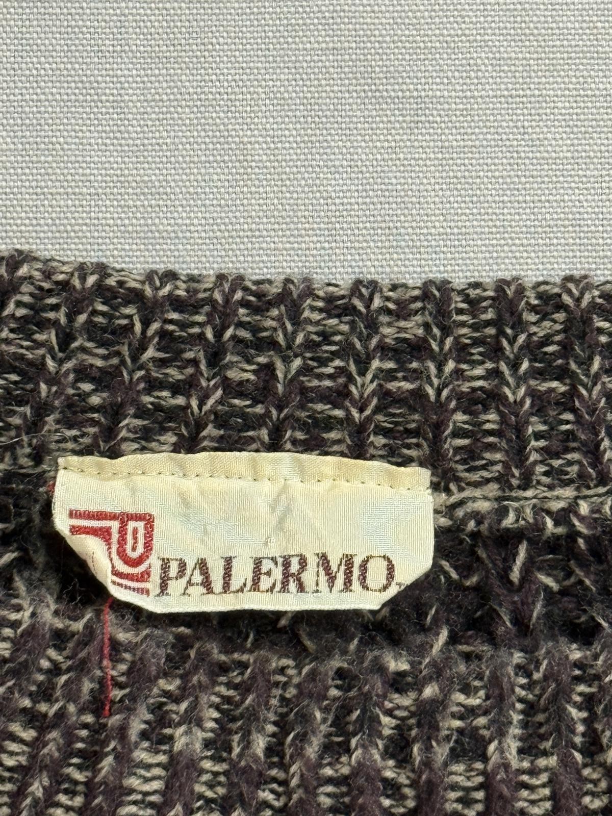 Vintage Palermo Men’s Knitted Sweater Dark Tri-Color – M