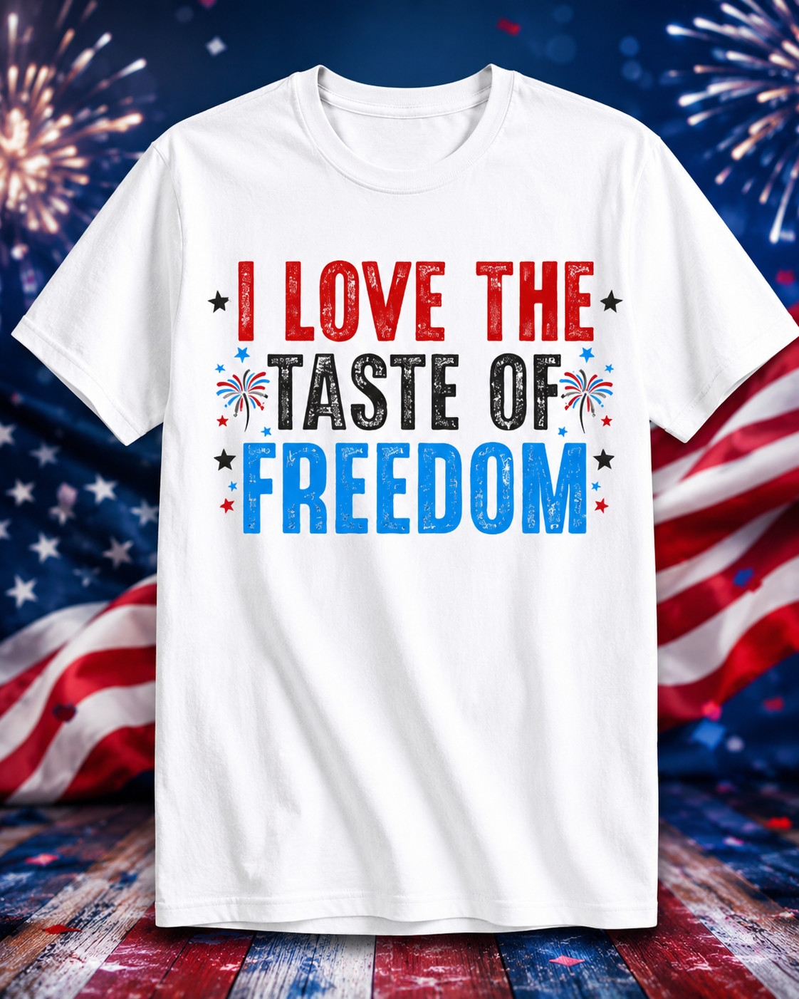 I Love The Taste of Freedom – Couples Matching 4th of July T-Shirt