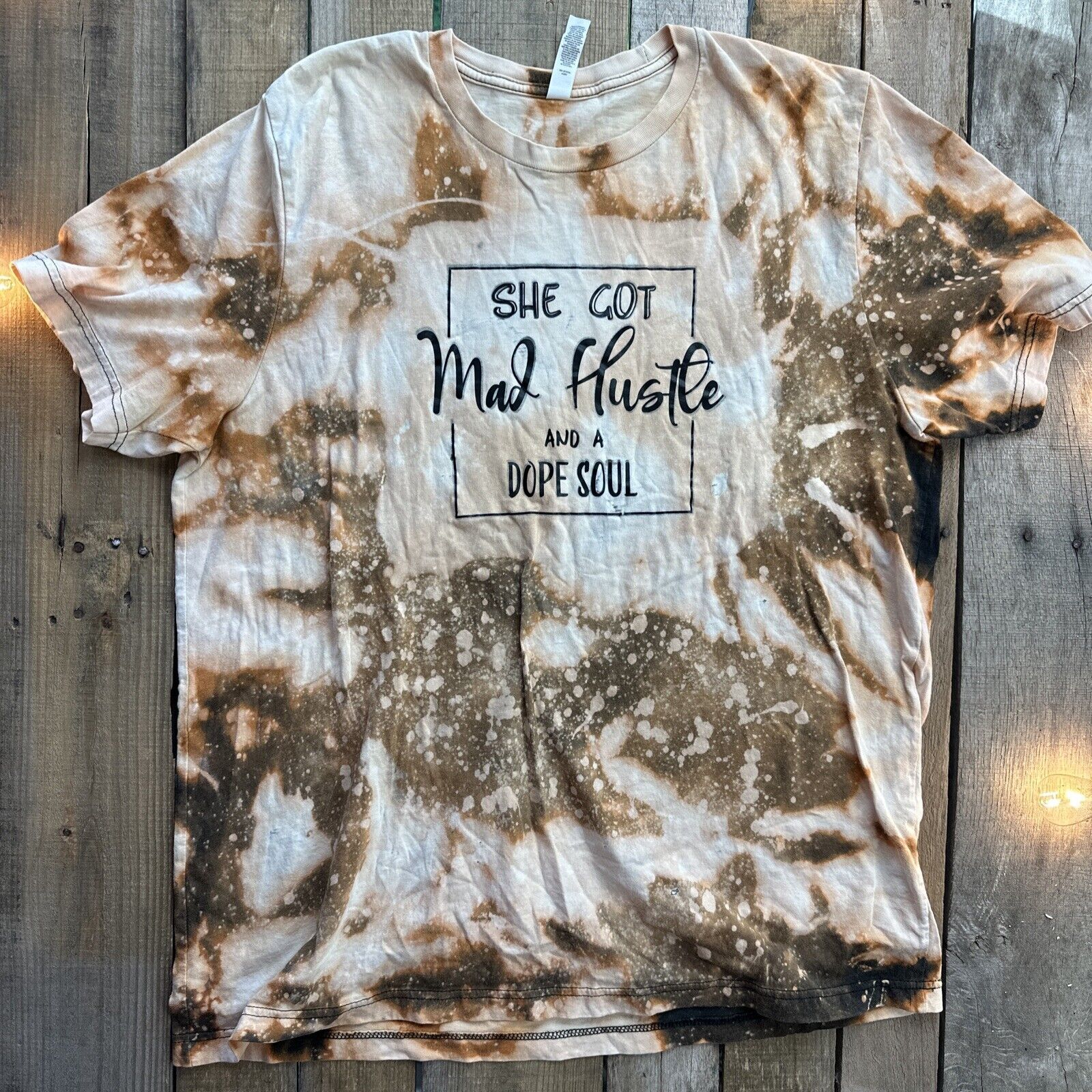 She Got Mad Hustle and A Dope Soul Mens T-Shirt Size XL