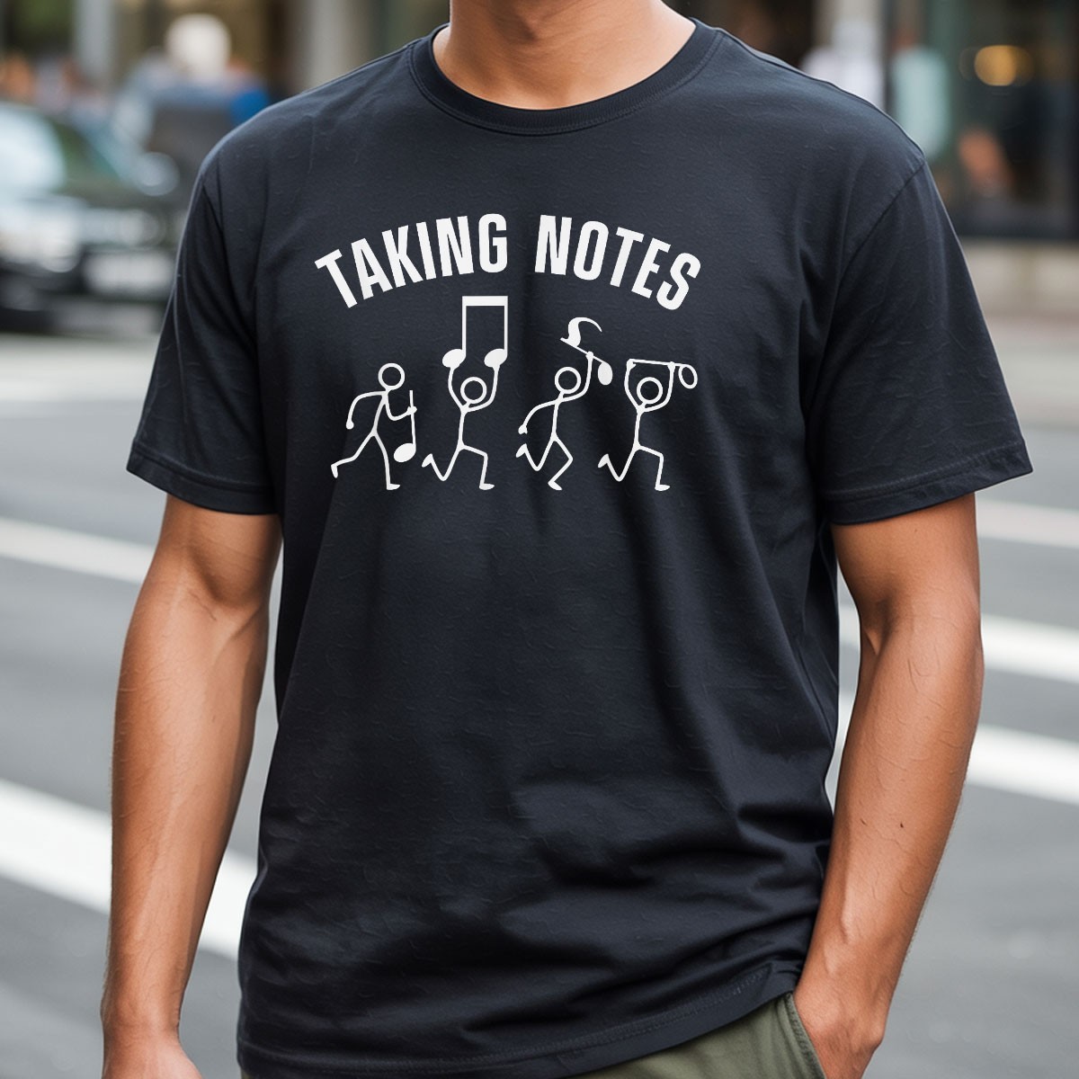 Funny Music Note Art Gag Gift Shirt Musical Note Joke T-Shirt for Men Women