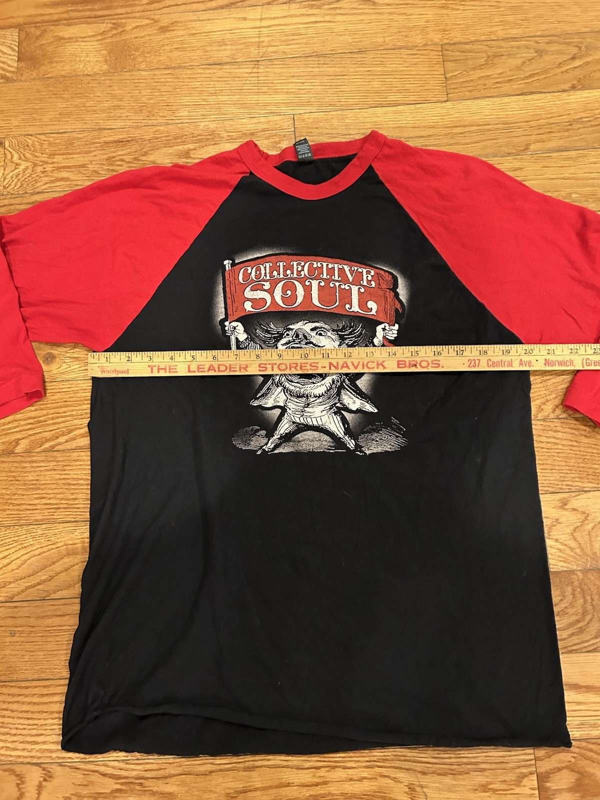 Collective Soul Band Shirt Mens L Tultex Raglan Baseball Tee Tour Discography