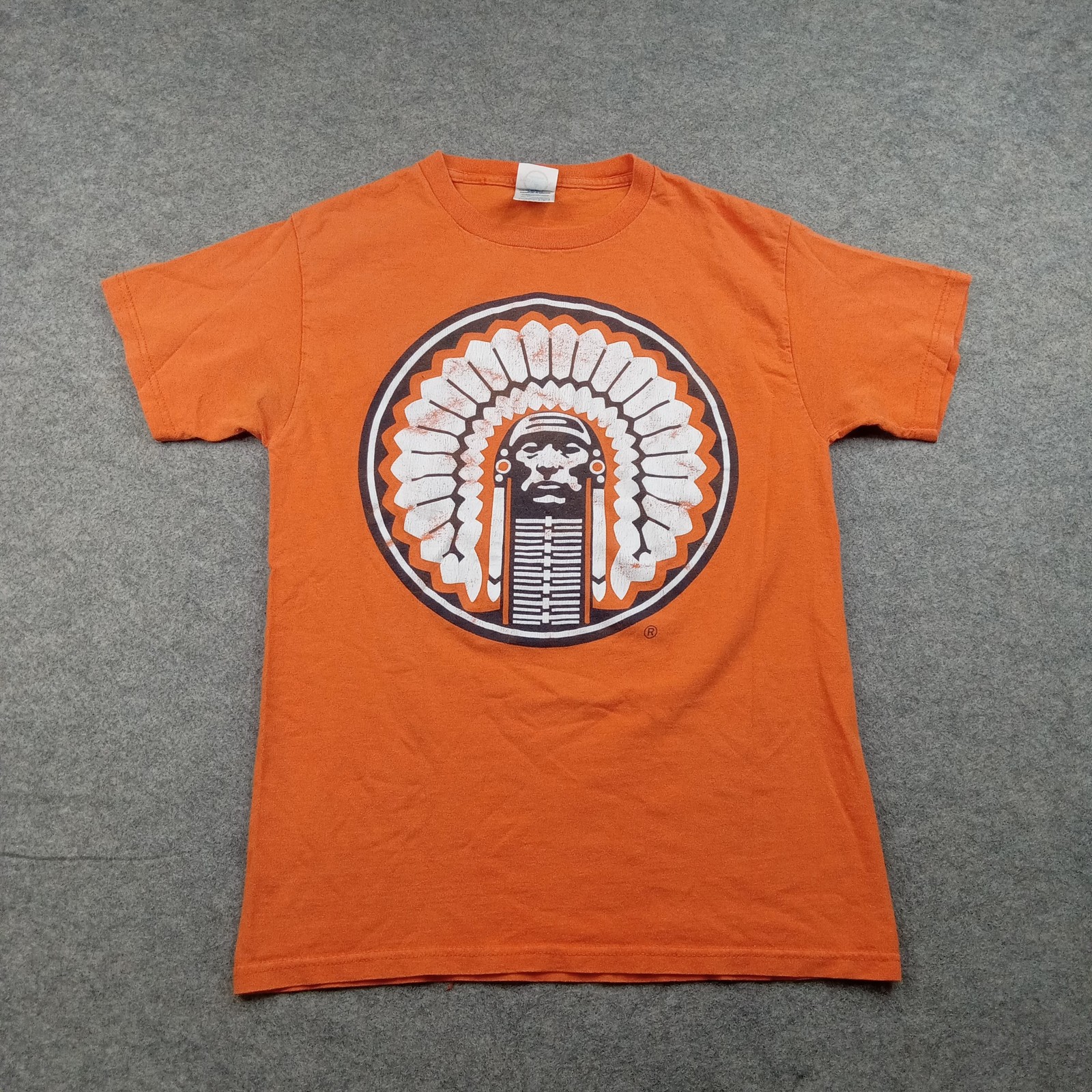 Delta Shirt Mens Small Orange Honoring Tradition 1926-2007 Native Graphic Tee