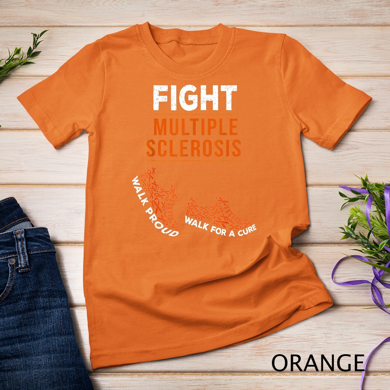Fight Multiple Sclerosis MS Awareness Warrior Ribbon Unisex T-shirt