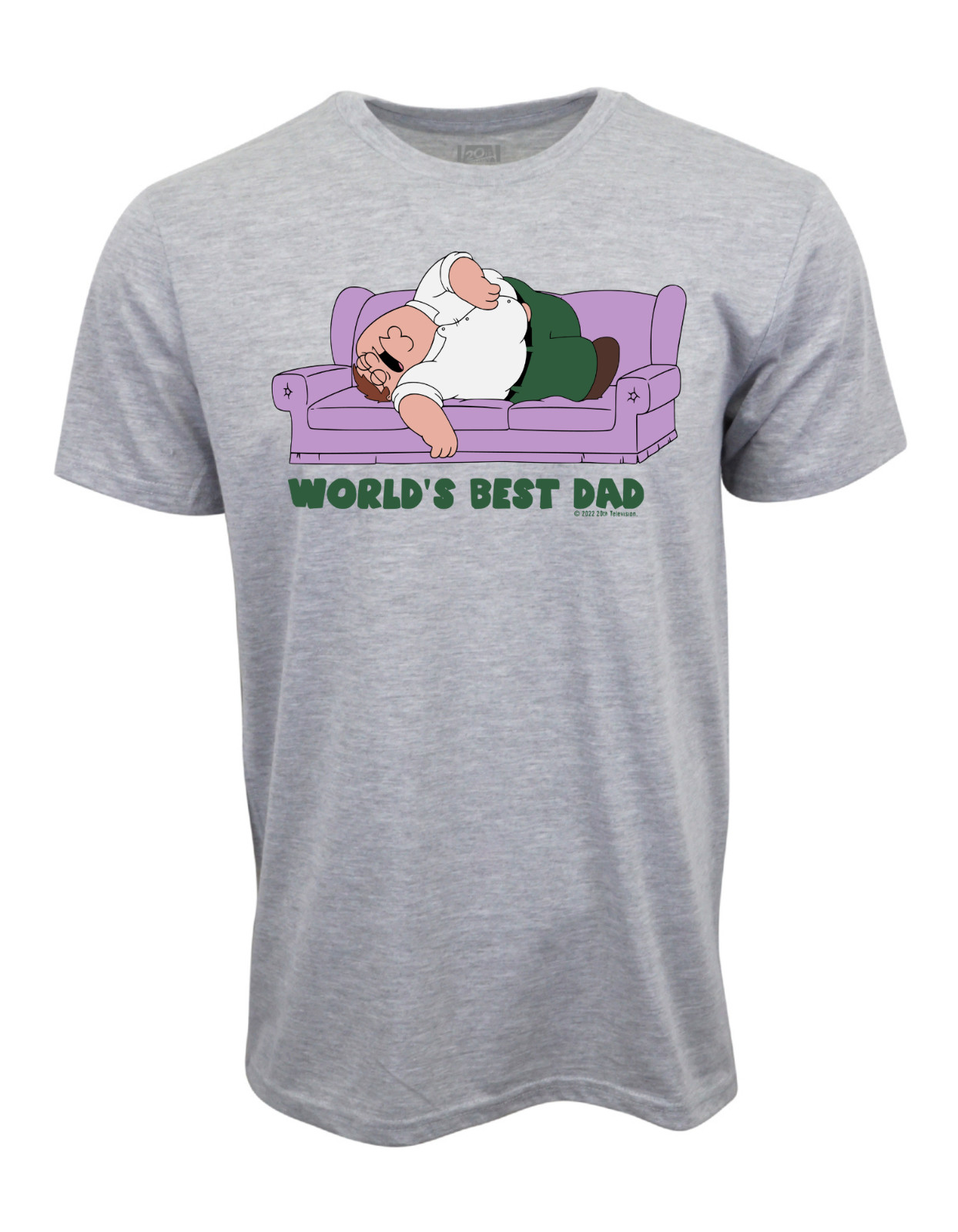 FAMILY GUY PETER WORLDS BEST DAD ADULT SHORT SLEEVES T SHIRT GRAY