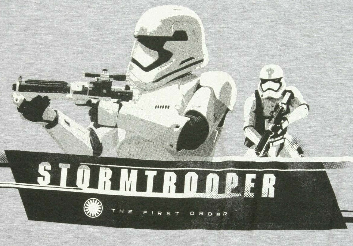 New Star Wars Stormtrooper T-Shirt Cotton Poly Crewneck XL Solid X-Large 1-720