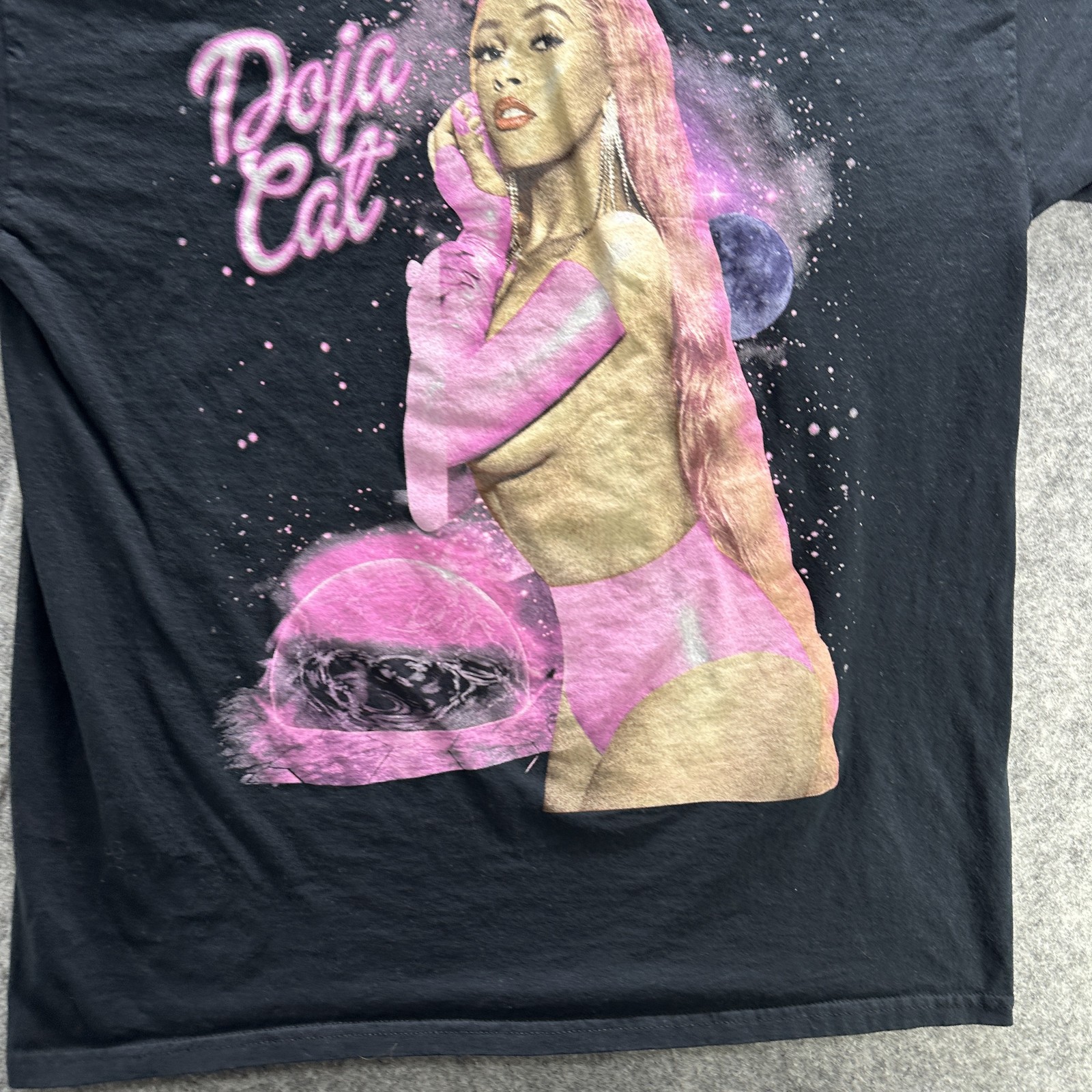 Doja Cat Shirt Mens Extra Large Black Pink Graphic Concert Tour Music Tee